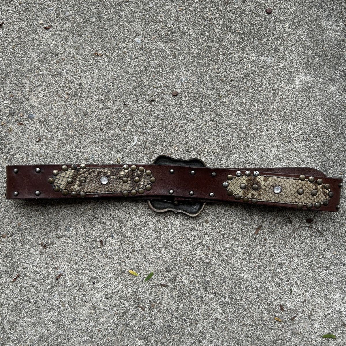 Vintage Vintage studded leather belt (Kapital Style) Size ONE SIZE - 4 Thumbnail