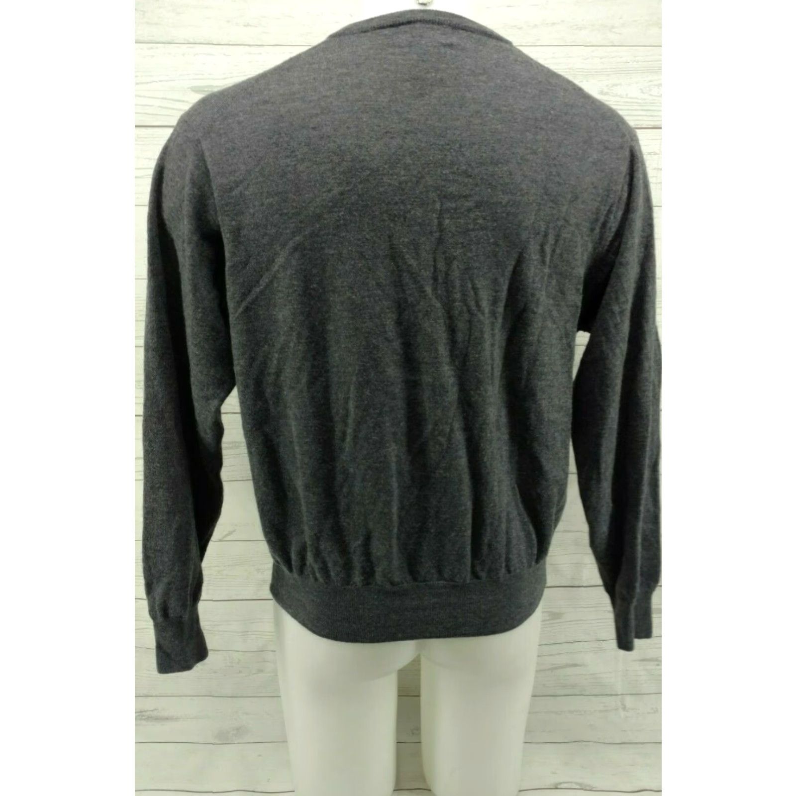 Peter Millar Peter Millar Sweater Men's XL Merino Wool Gray V-Neck Casual Shirt Size US XL / EU 56 / 4 - 5 Thumbnail