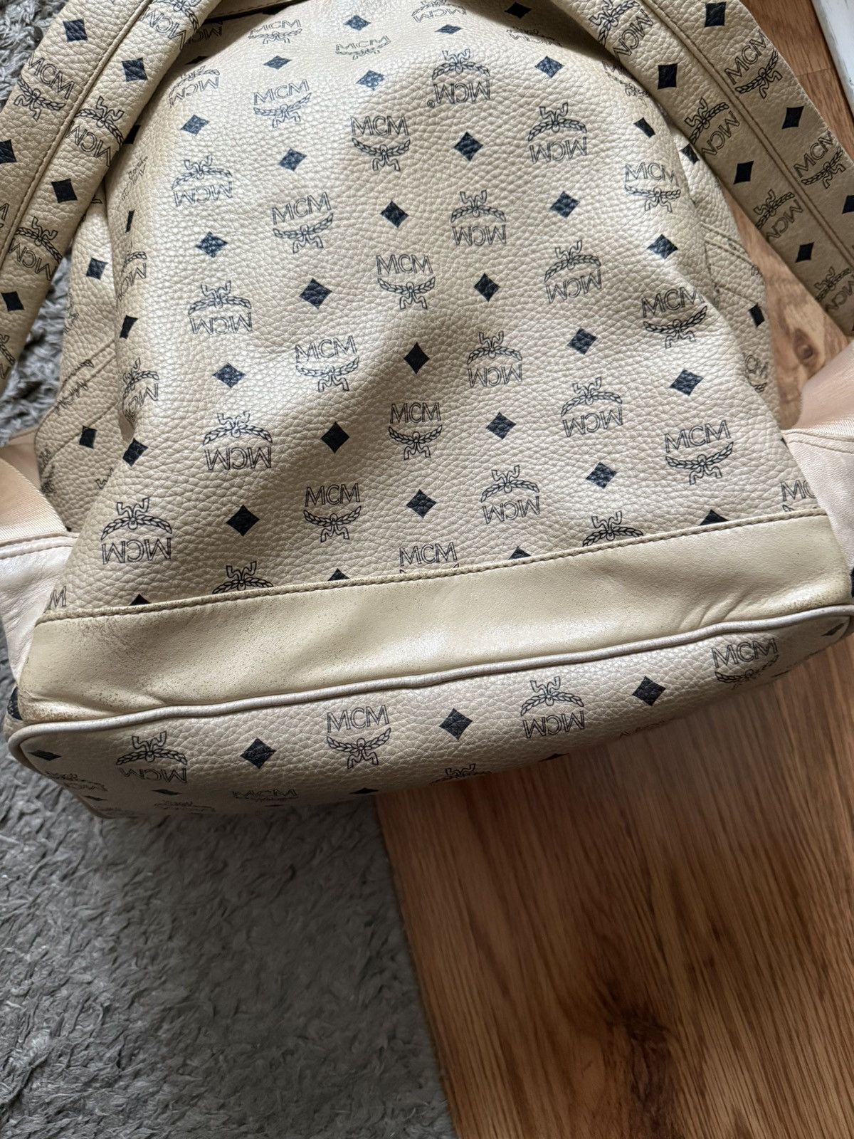 MCM MCM Visetos Beige Backpack Size ONE SIZE - 6 Thumbnail