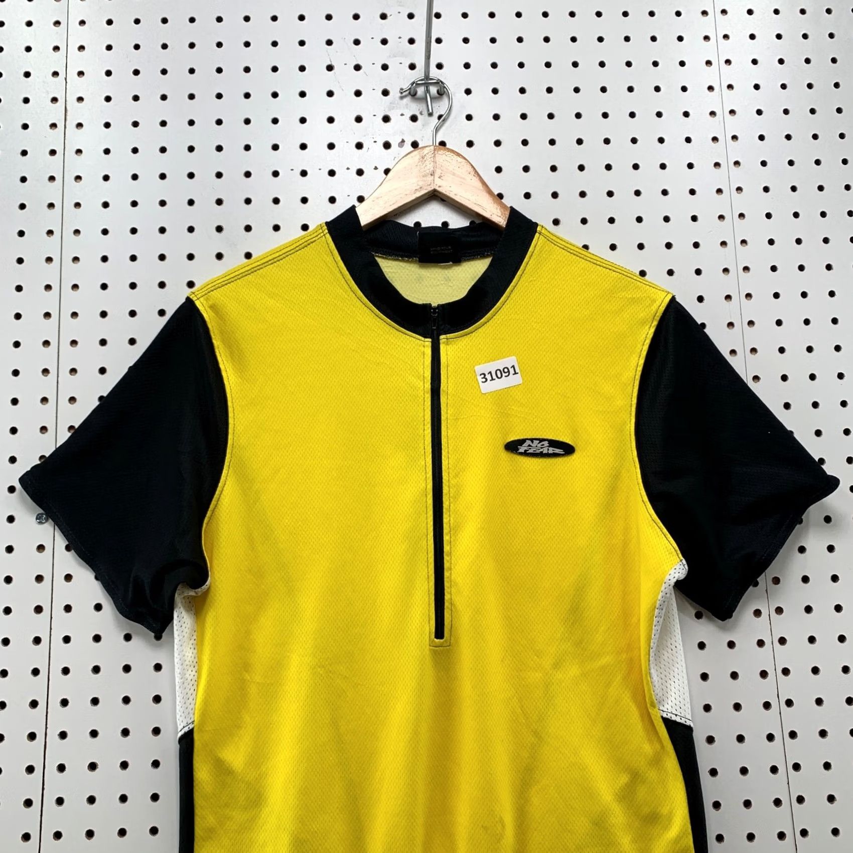 No Fear VINTAGE No Fear Shirt Mens Medium Yellow Black 1/2 Zip Pullover Cycling Activewear Size US M / EU 48-50 / 2 - 7 Thumbnail