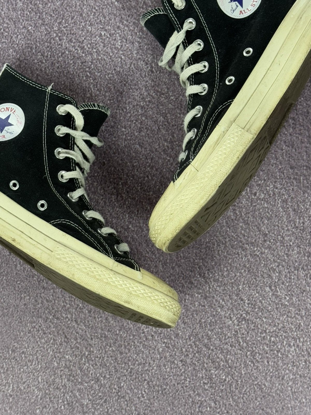 Comme des Garcons PLAY Converse x Play Comme Des Garcons High Top Sneakers Size US 9 / EU 42 - 8 Thumbnail