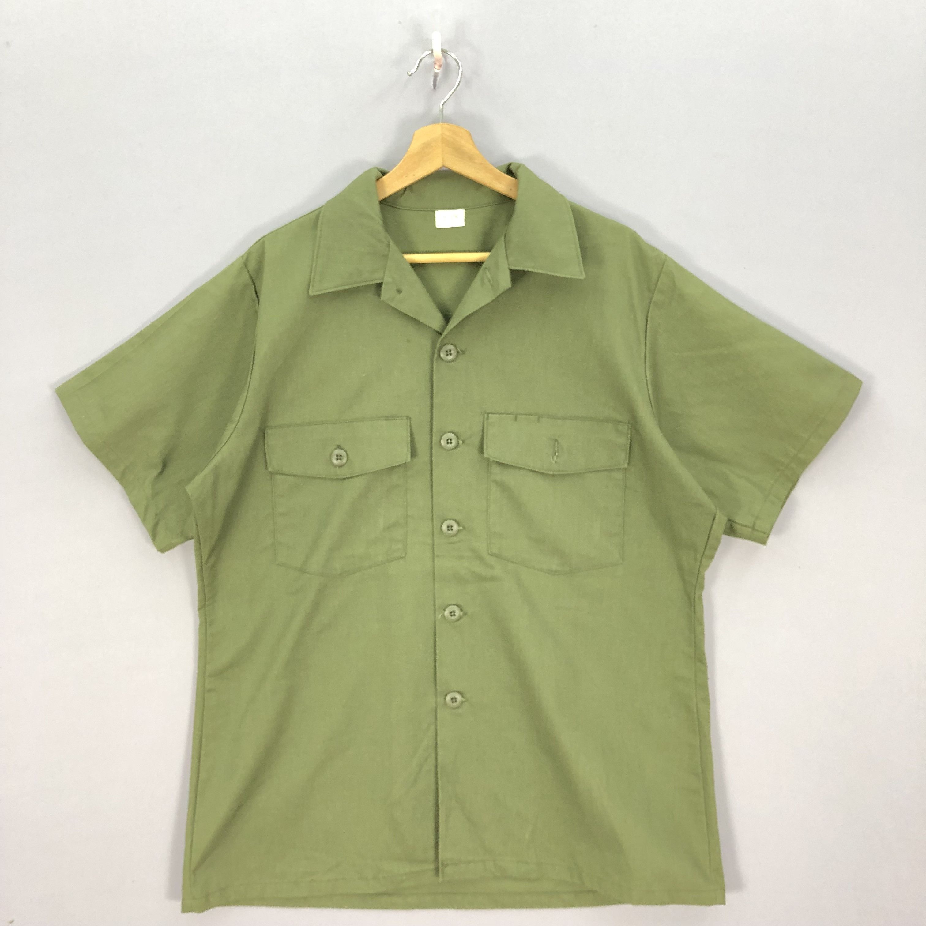 Vintage Vintage 80s US Army Military Utility Dura Press OG-507 Shirt Size US L / EU 52-54 / 3 - 2 Thumbnail