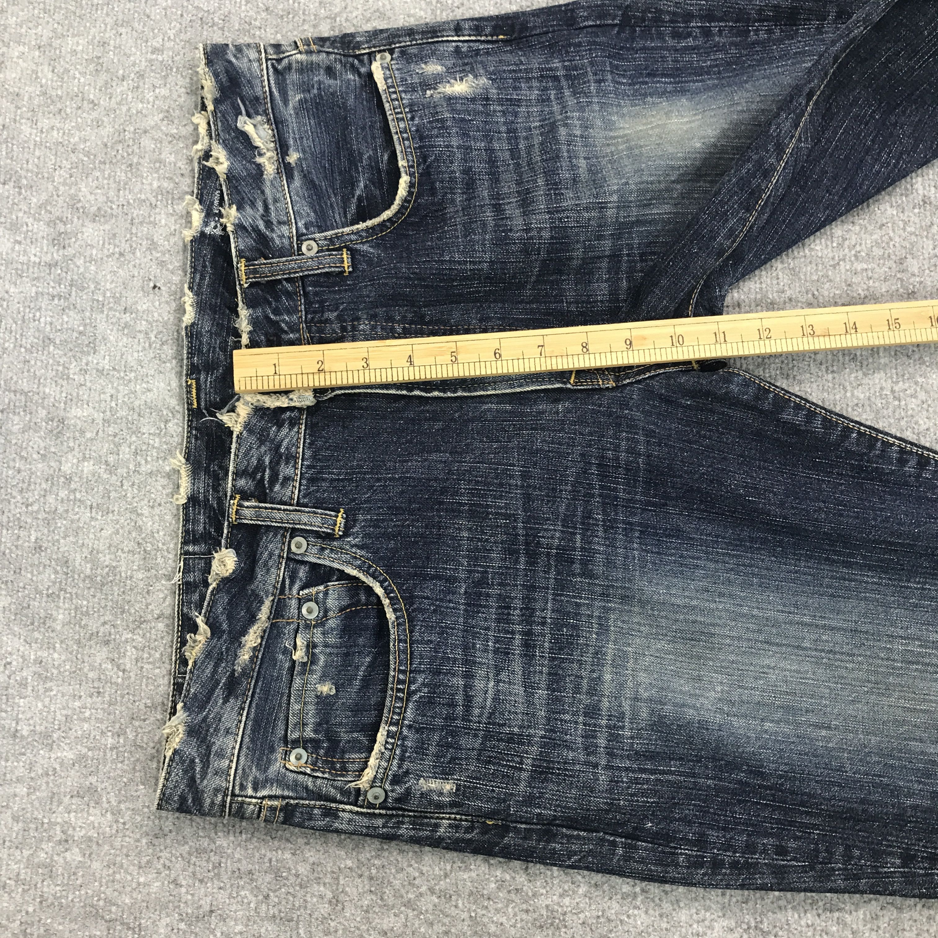 Edwin × Japanese Brand Flared Edwin distressed denim bootcut denim pants Size US 34 / EU 50 - 8 Thumbnail