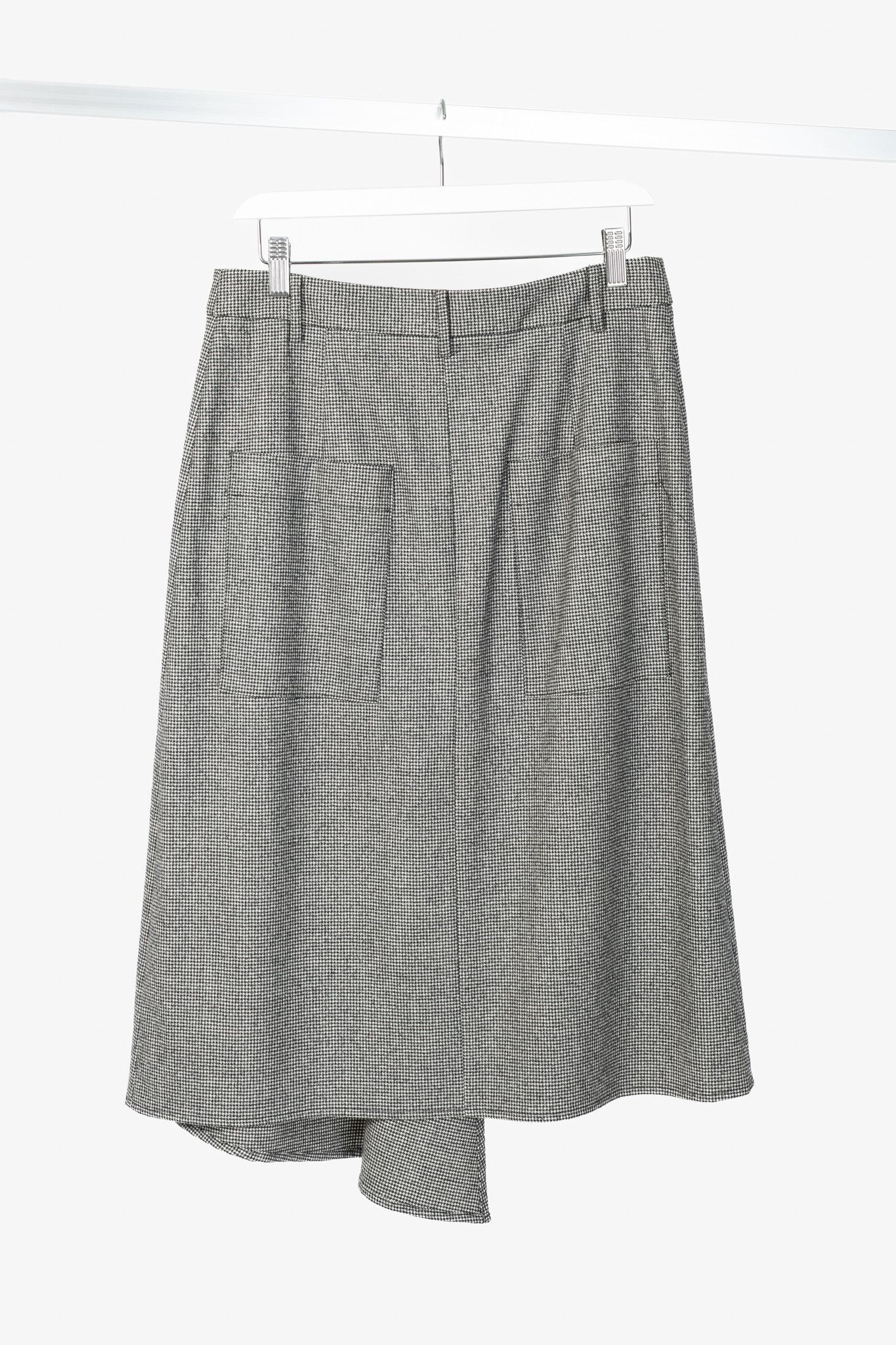 Tibi Tibi Black & Ivory Baby Houndstooth Slouch Skirt Size 27" / US 4 / IT 40 - 2 Thumbnail