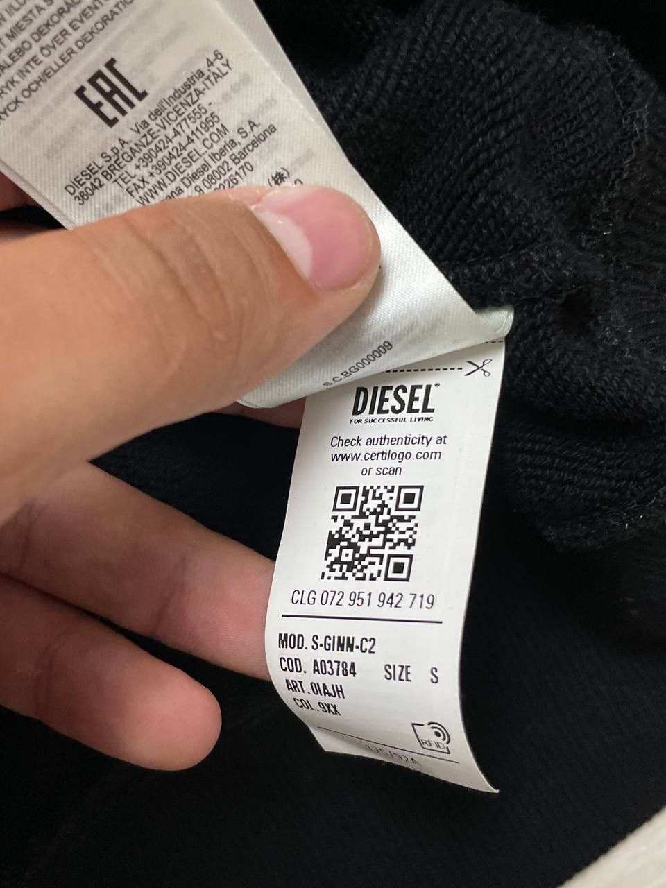 Diesel Diesel New Sweatshirt Hooded Big CENTER Logo Y2k Size US S / EU 44-46 / 1 - 11 Thumbnail