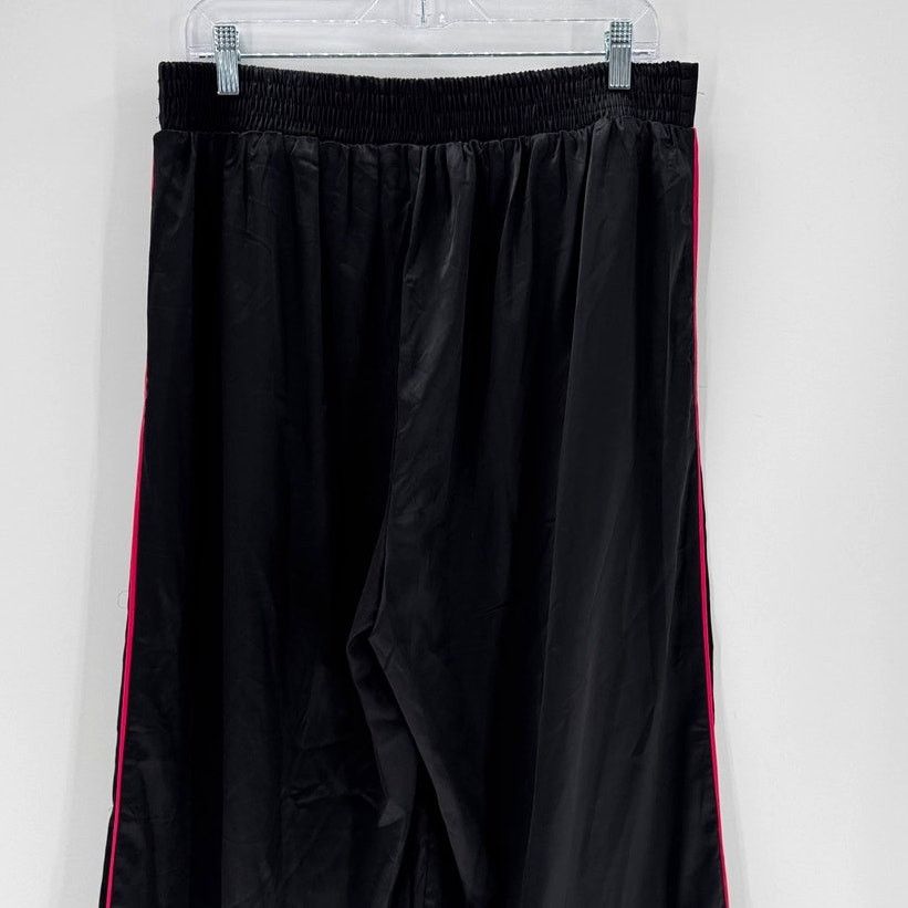 Other Torrid Wide Leg High-Rise Pull-On Satin Pants black pink 0/L Size 36" / US 14 / IT 50 - 9 Thumbnail