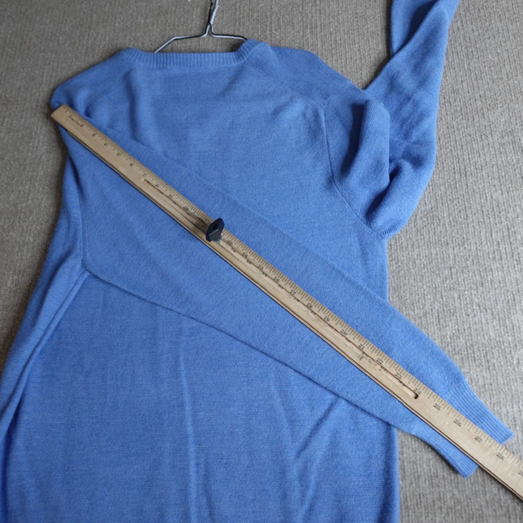 Vintage Blanq Azul Sweater Men Large Blue V-Neck Alpaca Knit Pullover Size US L / EU 52-54 / 3 - 4 Thumbnail