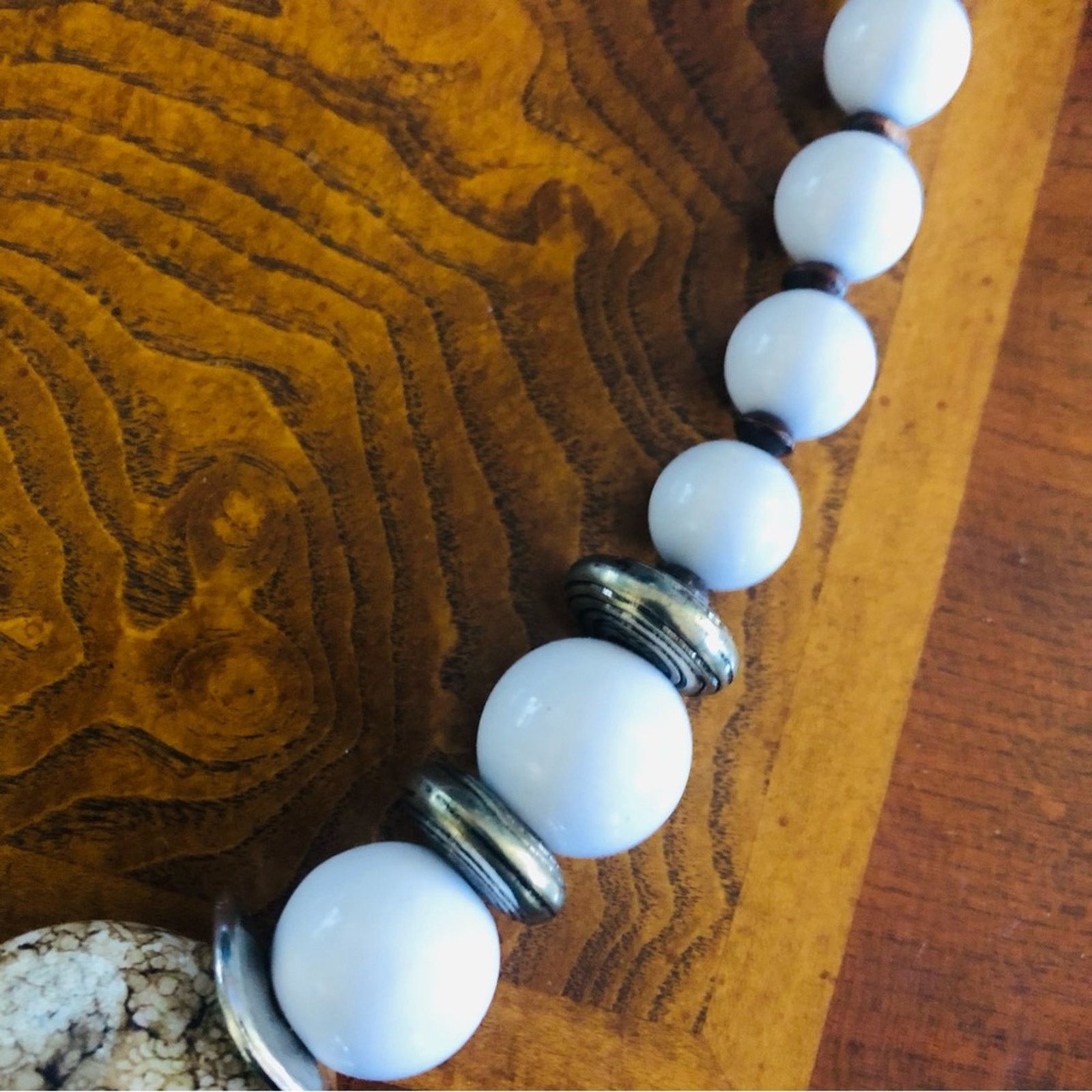 Handmade Handcrafted repurpose mixed material chunky bead necklace Size ONE SIZE - 9 Thumbnail