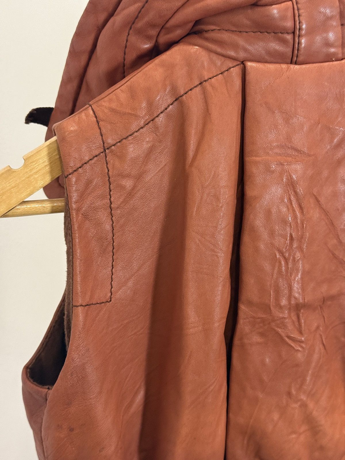 Rick Owens 2000’s Leather Vest Size US S / EU 44-46 / 1 - 15 Thumbnail