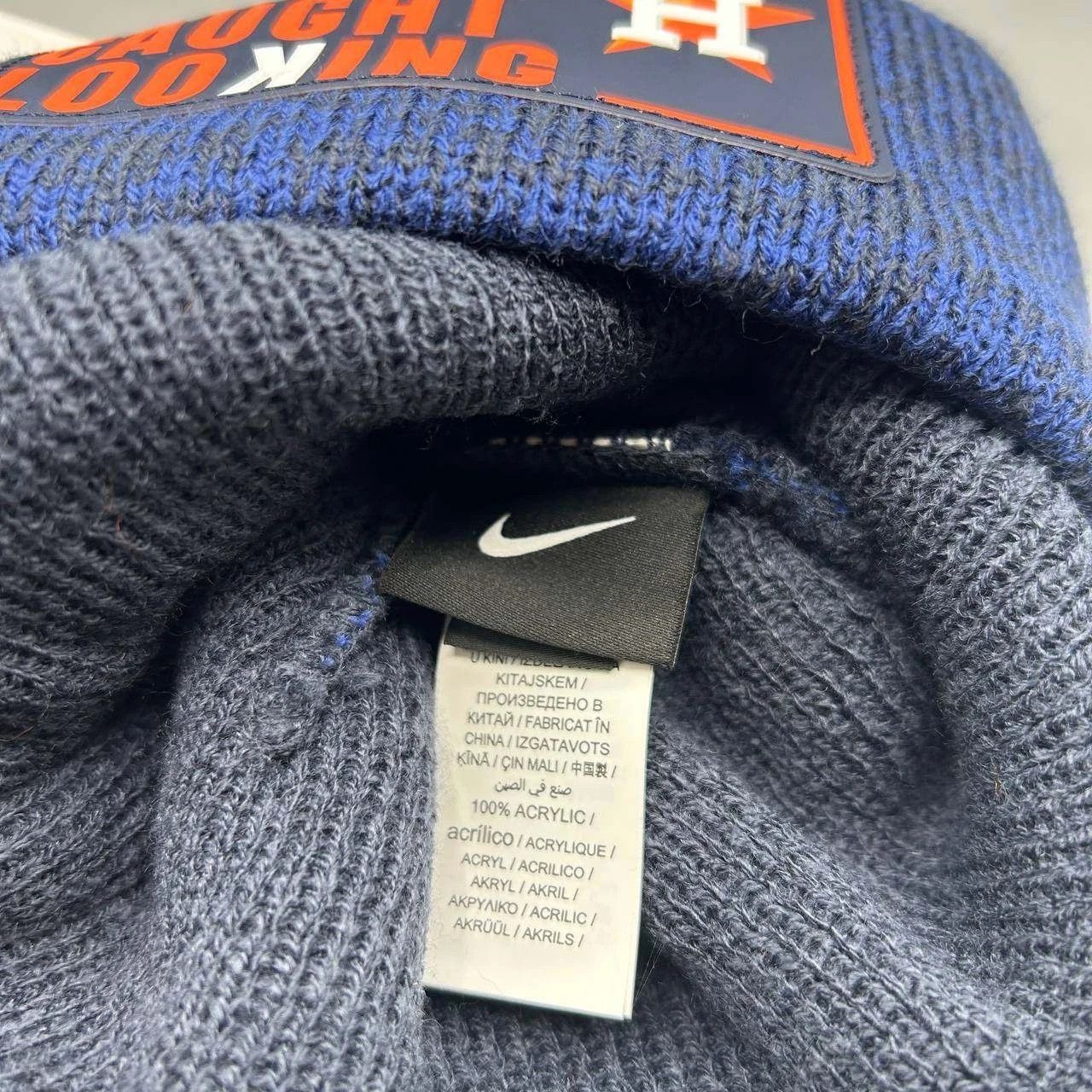 Nike Houston Astros x Nike Hat Men Cuffed Beanie Pom Pom Cap New Size ONE SIZE - 3 Thumbnail