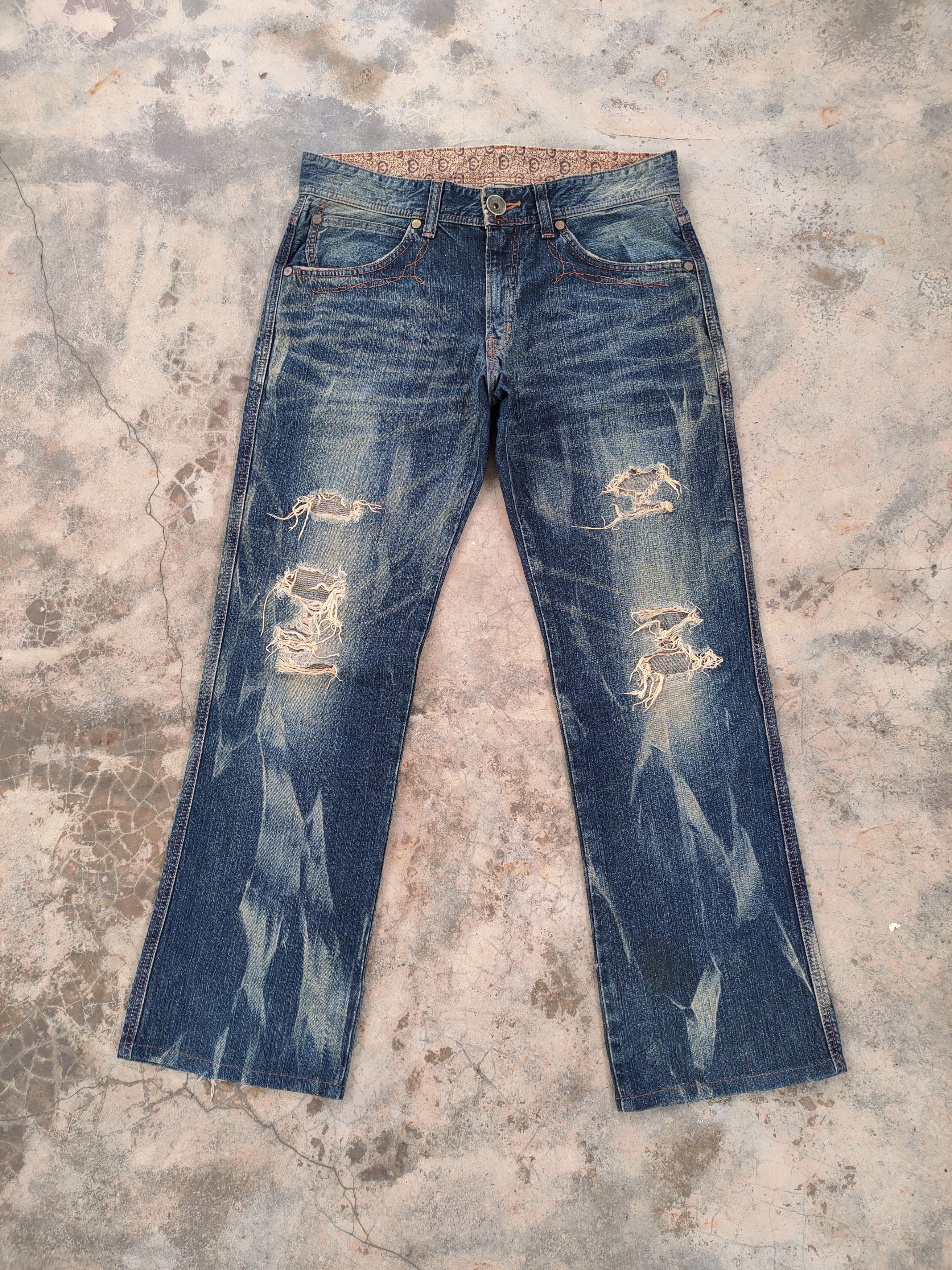 Edwin VINTAGE EDWIN BLUE TRIP RUSTY FADED RIPPED JEAN DENIM PANTS Size US 36 / EU 52 - 1 Thumbnail
