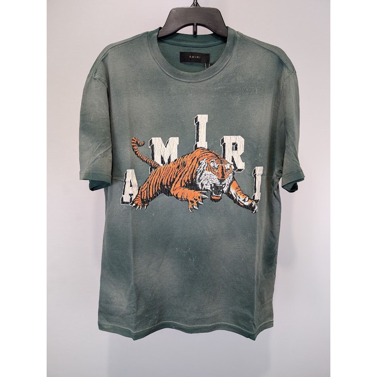 Amiri o1rshd1 Q:2 / Vintage Tiger Tee T-shirt in Green Size US S / EU 44-46 / 1 - 2 Thumbnail