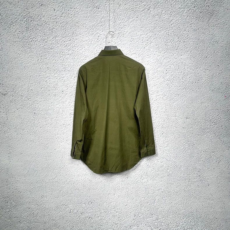 Dior DiorDark green logo-free simple long-sleeved shirt 2503-Nex Size US XXS / EU 40 - 2 Thumbnail