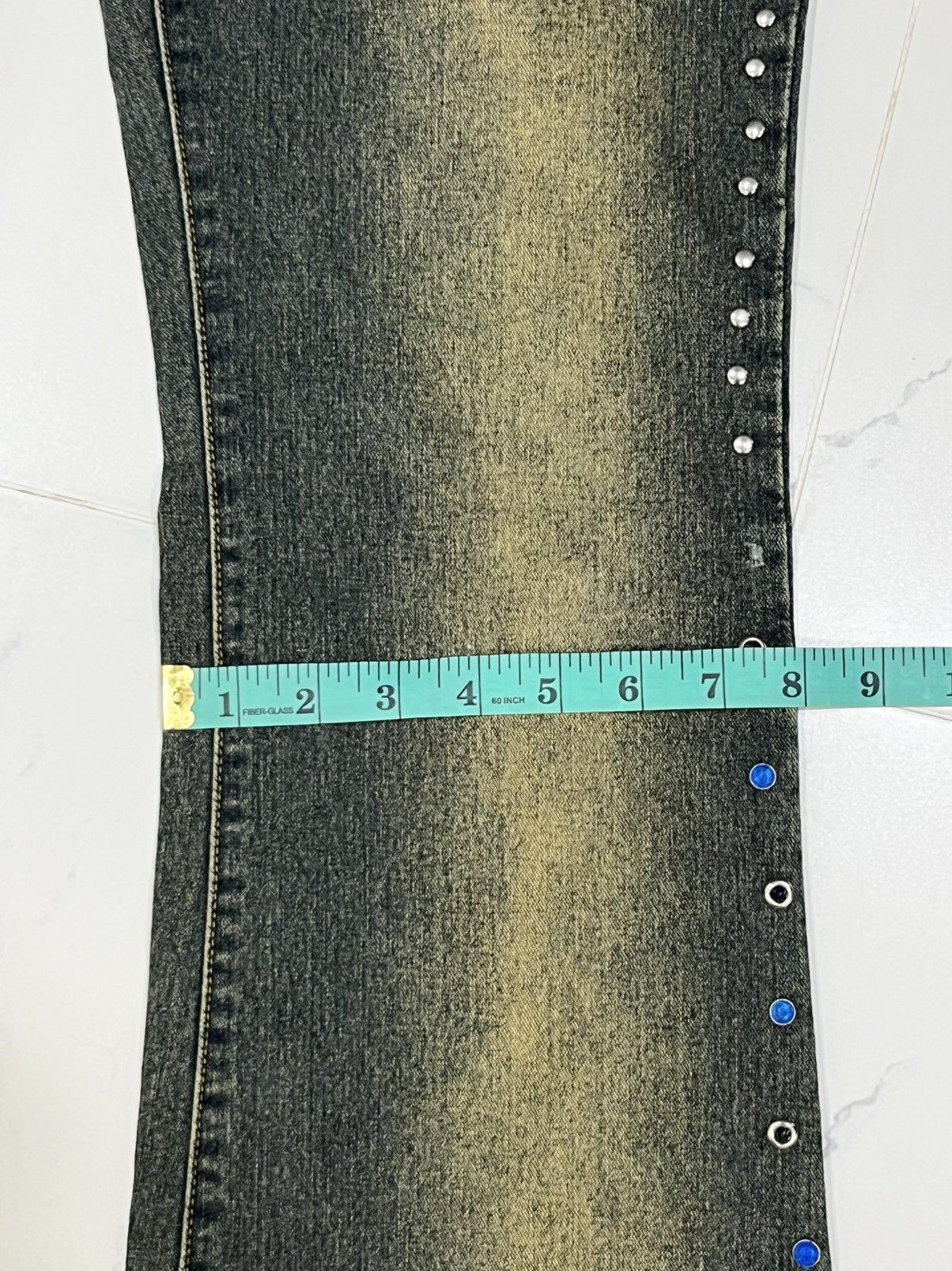 Japanese Brand Japan Hot Ballooning Mud Wash Studded Flared Jeans Size US 30 / EU 46 - 22 Thumbnail