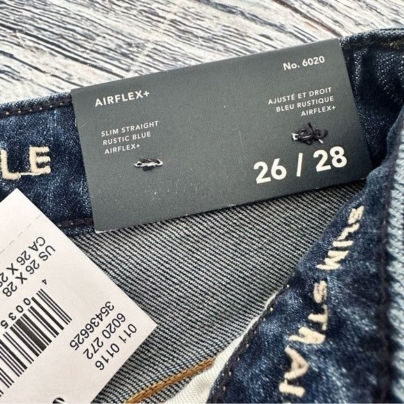 American Eagle Outfitters NWT American Eagle Men's Blue Slim Straight Jeans Size US 26 / EU 42 - 5 Thumbnail