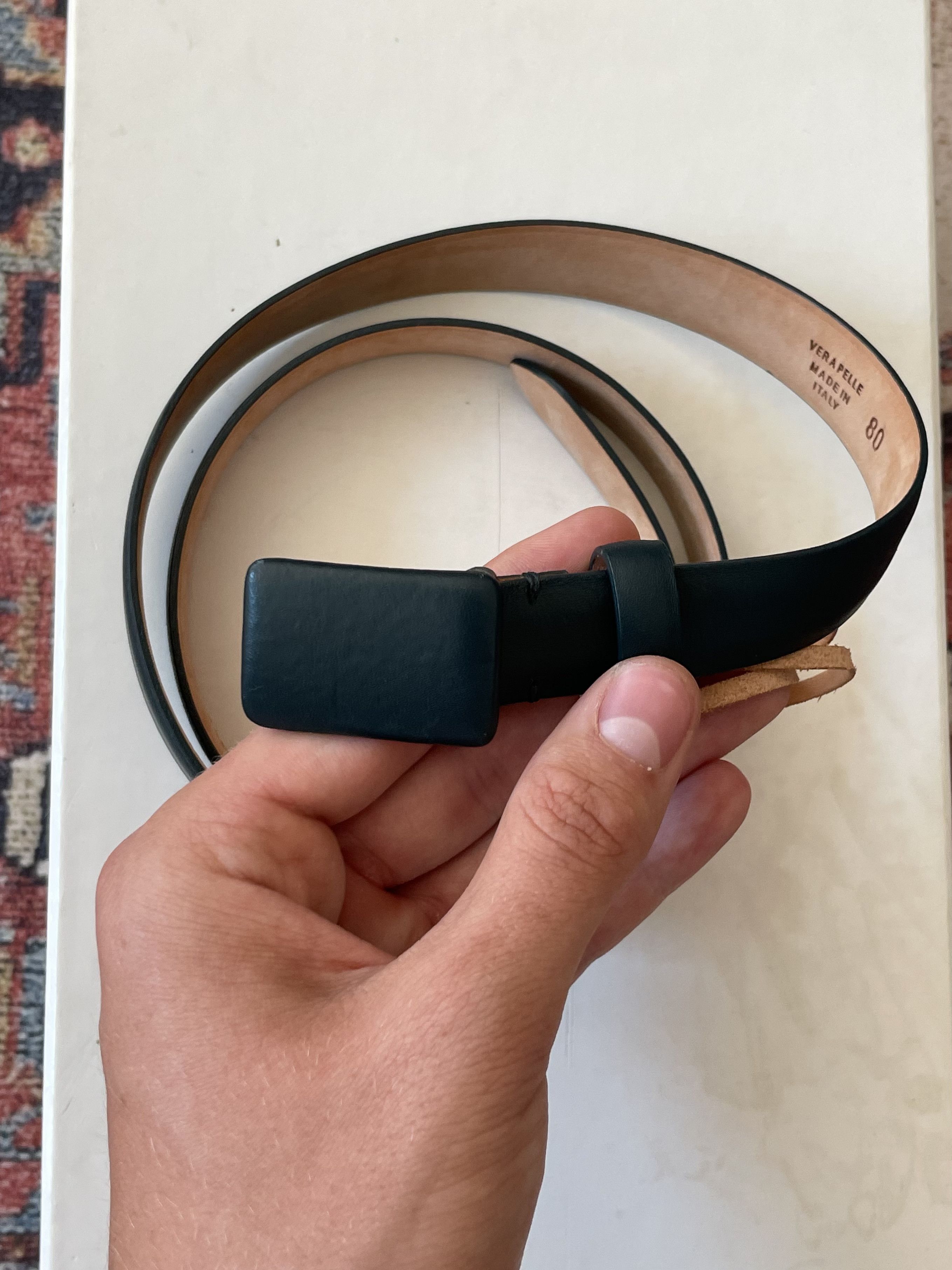 Maison Margiela Maison Margiela leather belt – Black, size 80 Size ONE SIZE - 2 Thumbnail