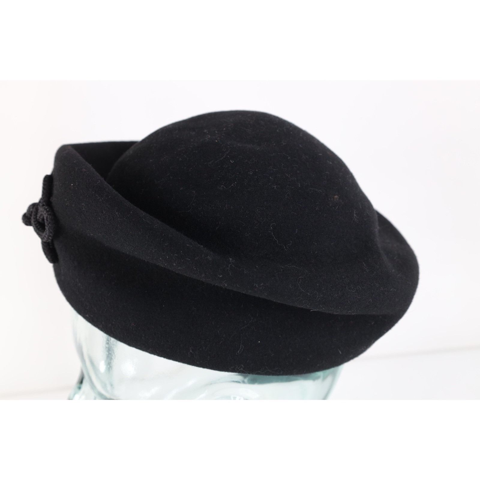 Vintage Vintage 80s 90s Streetwear Roped Flower Felt Wool Beret Hat Size ONE SIZE - 3 Thumbnail