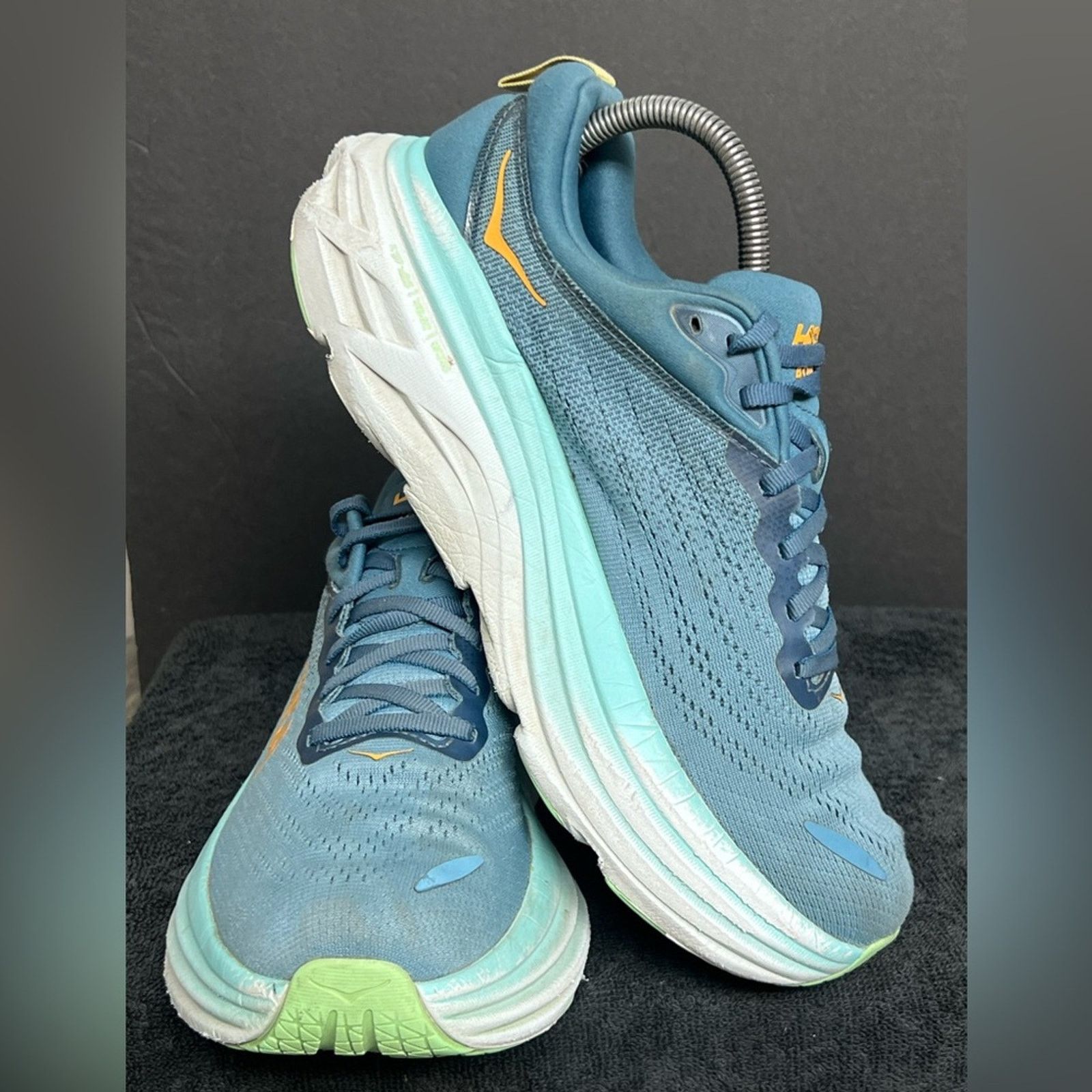Hoka Hoka One One Bondi 8 Men's Running Shoes 8.5 D Light Blue Size US 8.5 / EU 41-42 - 4 Thumbnail