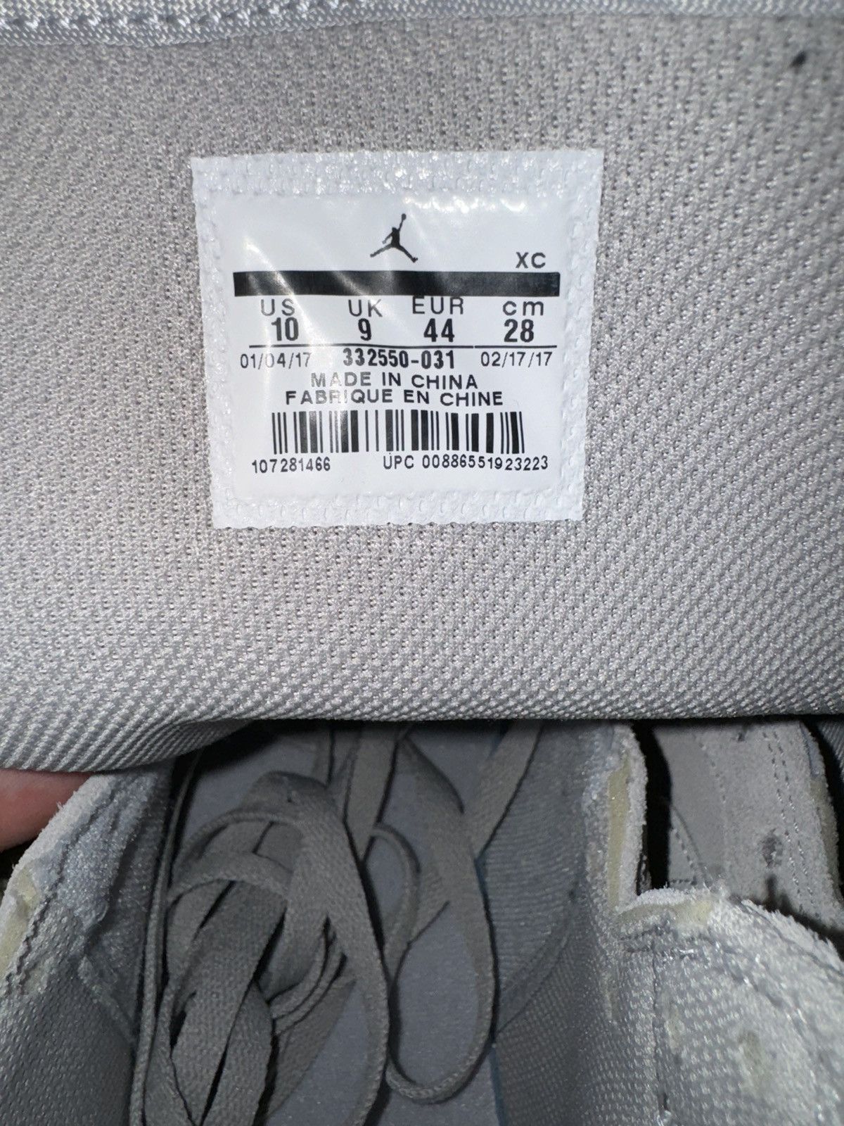 Jordan Brand Jordan 1 Retro Grey Suede Size US 10 / EU 43 - 3 Thumbnail