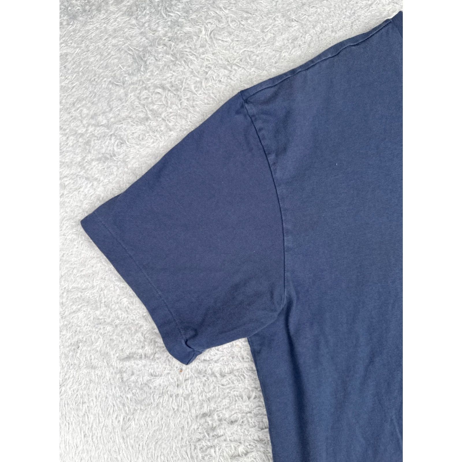 Ralph Lauren VINTAGE Polo Ralph Lauren Shirt Men Large Blue V-Neck Short Sleeve 100% Cotton READ Size US L / EU 52-54 / 3 - 3 Thumbnail