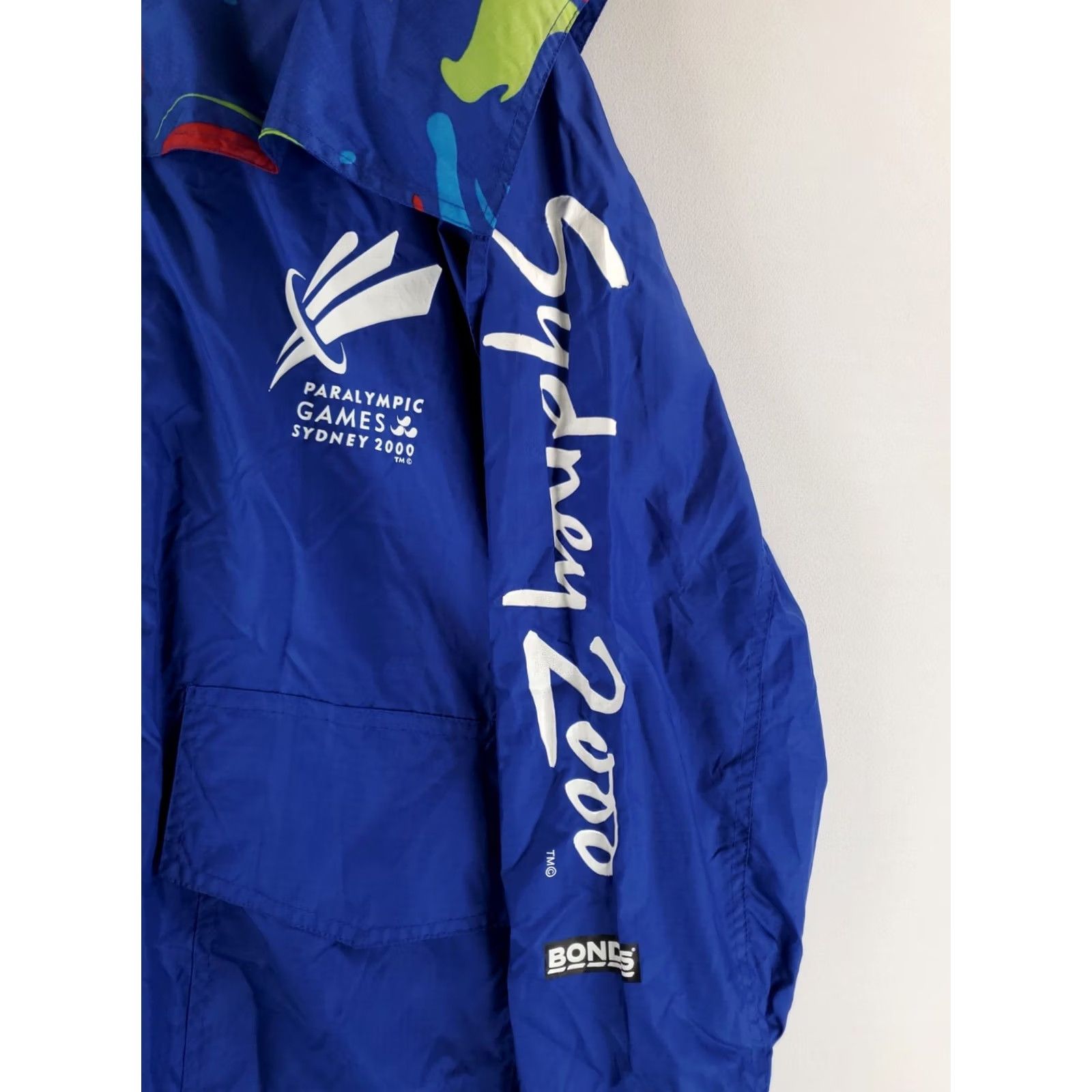 Vintage VINTAGE Bonds Paralympics Sydney 2000 VTG Jacket Windreaker Rain Blue Mens 2XL Size US XXL / EU 58 / 5 - 3 Thumbnail