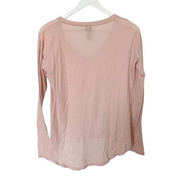 REVOLVE Bobi Pink V-Neck Long Sleeve Tee Size XS / US 0-2 / IT 36-38 - 3 Thumbnail