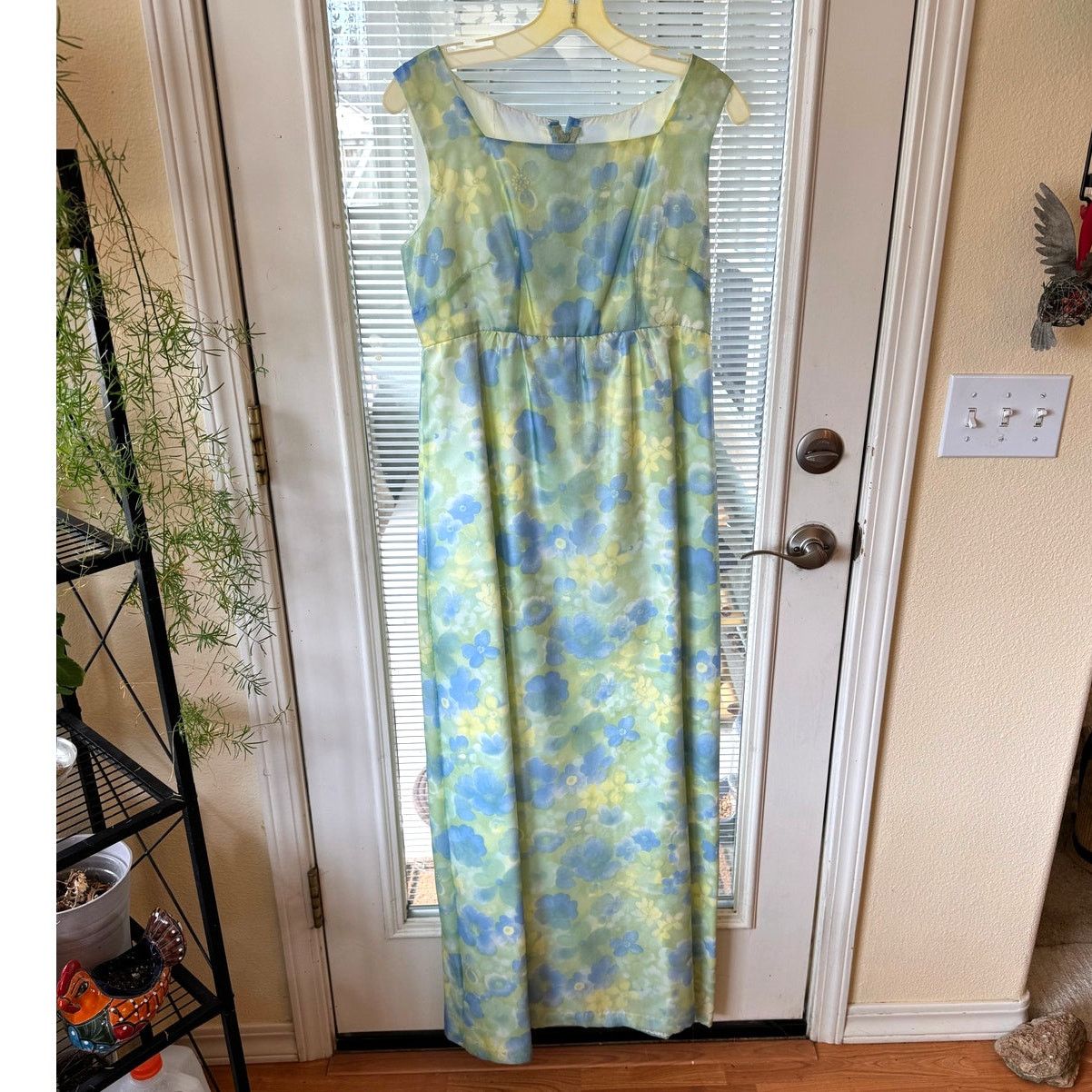 Homemade Vintage 70s gown material imported from Paris size 6 Size M / US 6-8 / IT 42-44 - 1 Thumbnail