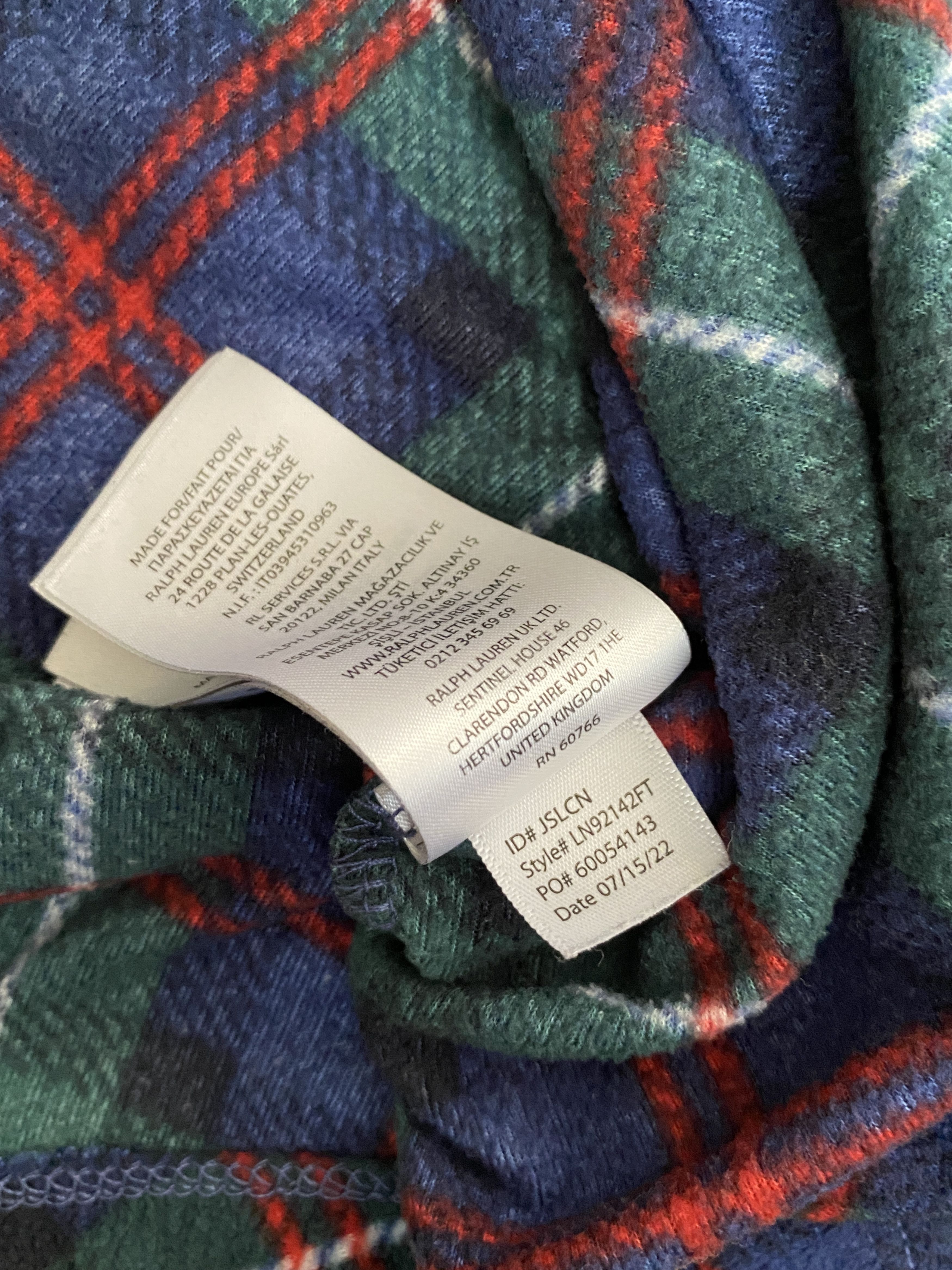Ralph Lauren Lauren Ralph Lauren Women's Microfleece Plaid Pajama Top Size M / US 6-8 / IT 42-44 - 3 Thumbnail