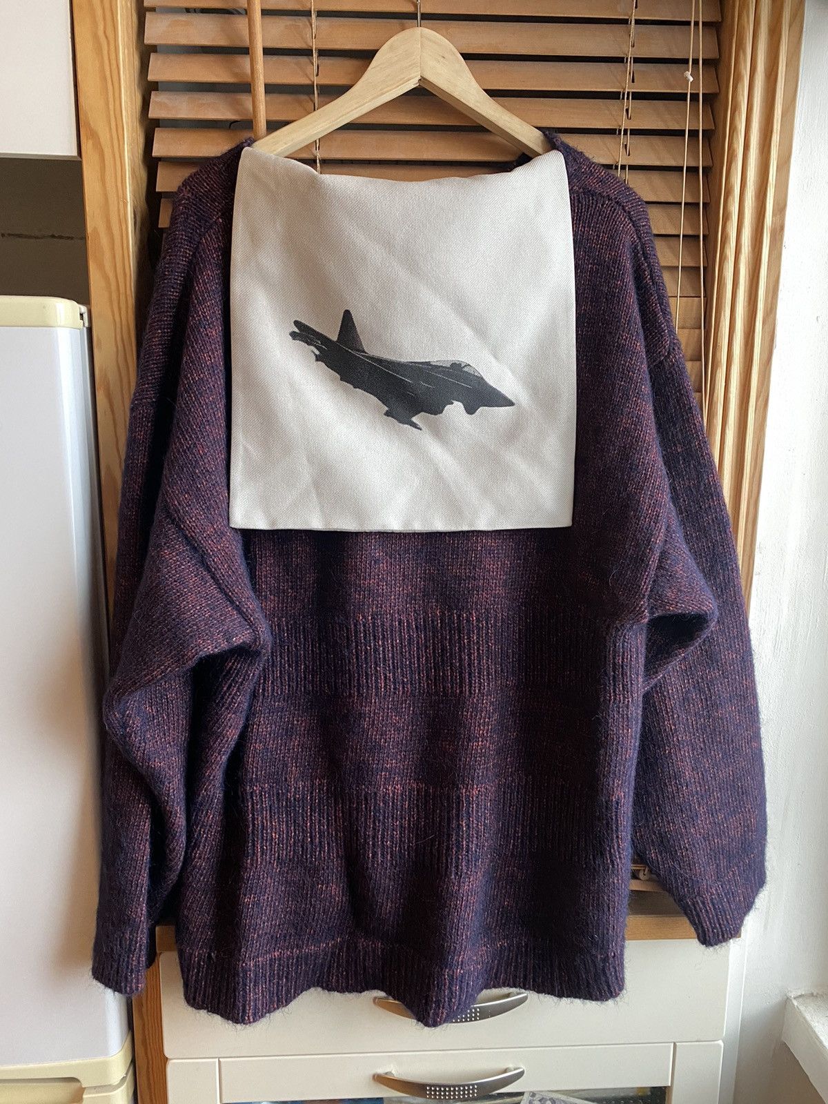 image of Namacheko Gunda Crewneck With F22 in Purple, Men's (Size Medium)