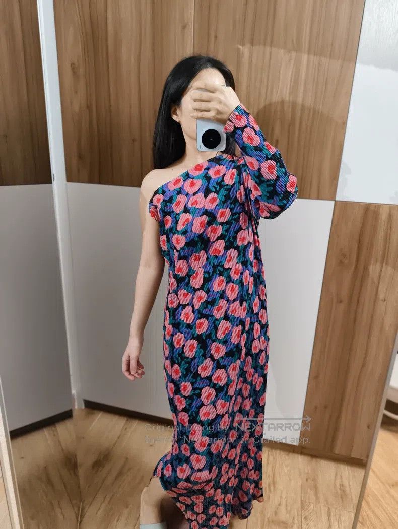 Issey Miyake Issey Miyake Main Line Floral One-Shoulder Dress Size M / US 6-8 / IT 42-44 - 1 Thumbnail