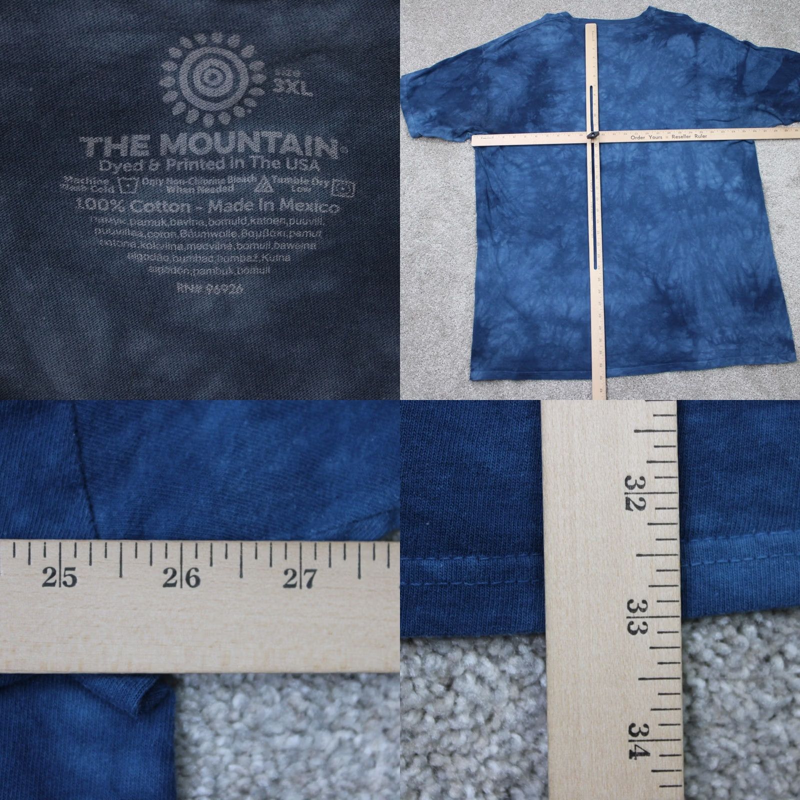 The Mountain The Mountain Eagle Shirt Mens 3XL XXXL Blue 100% Cotton Short Sleeve Pullover Size US XXL / EU 58 / 5 - 8 Thumbnail