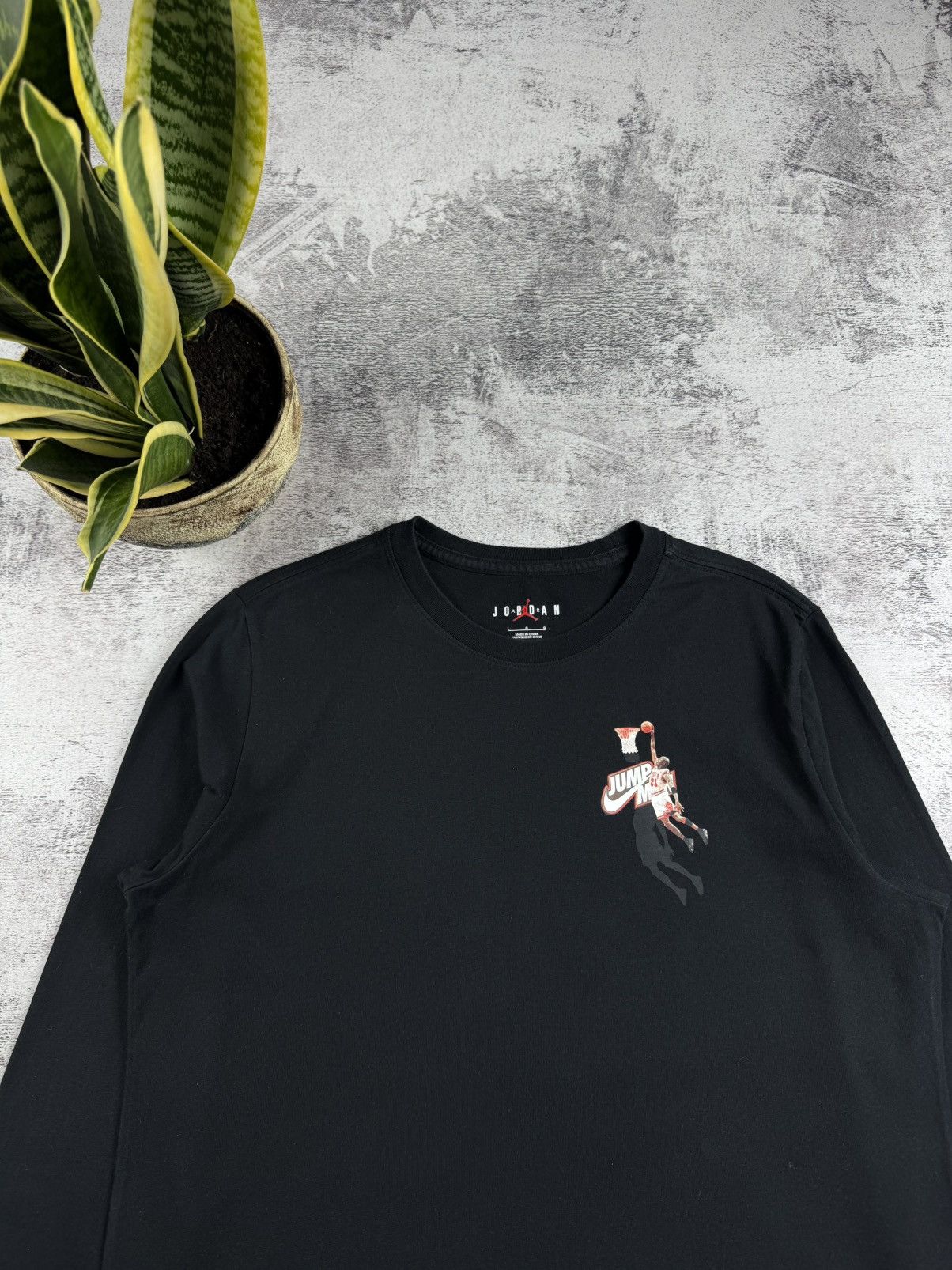 Nike Air Michael Jordan Jump Man Basketball Longsleeve T Shirt Tee Size US L / EU 52-54 / 3 - 11 Thumbnail