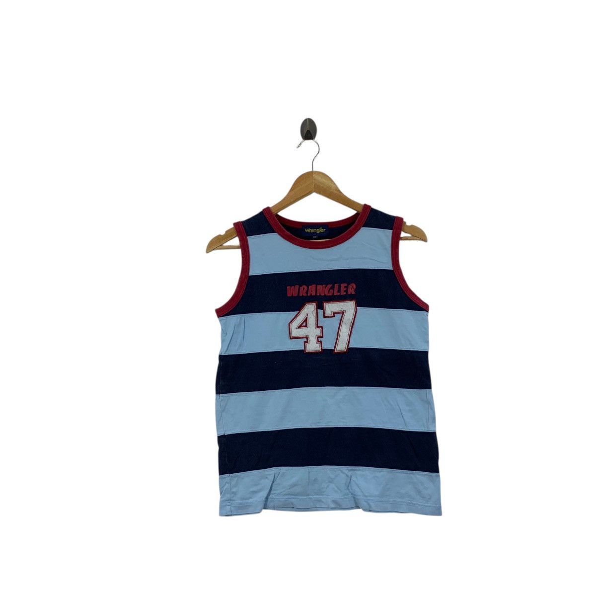 Wrangler WRANGLER USA Union Made Striped Tank Top Tee Shirt No 47 Size S / US 4 / IT 40 - 1 Thumbnail