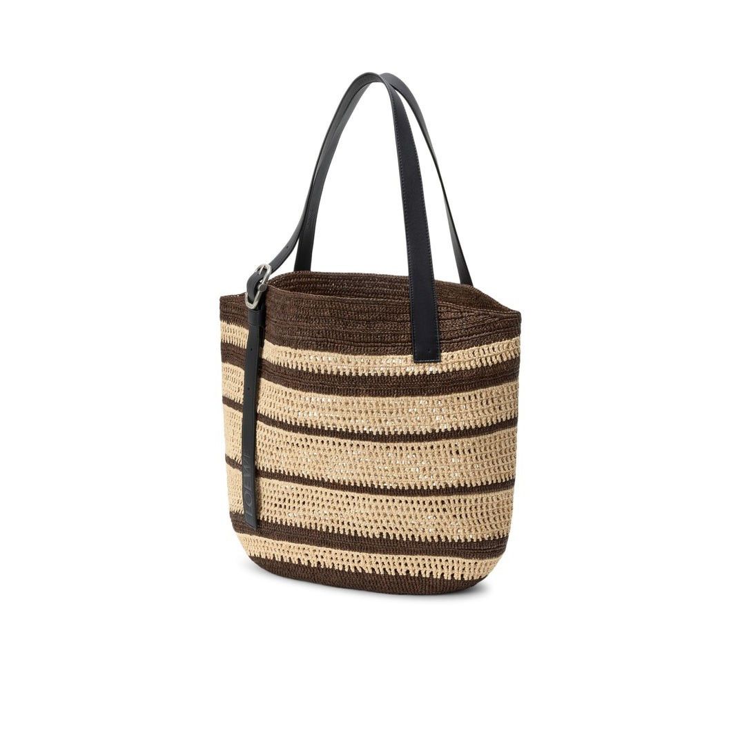 Loewe LOEWE Loop $2900 Chocolate/Natural Tote Bag New & Authentic Size ONE SIZE - 2 Thumbnail