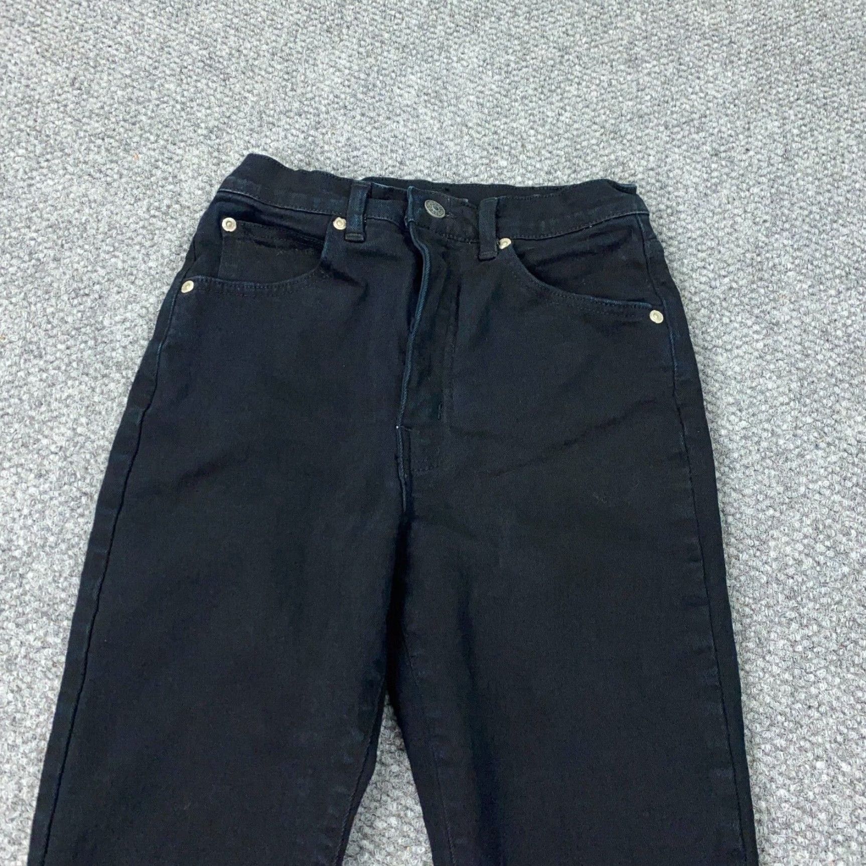 Edwin VINTAGE Edwin Jeans Womens Size 2 Black Mid Rise Skinny Stretch Denim Zip Inseam 30 Womens Size 25" / US 0 / IT 36 - 2 Thumbnail
