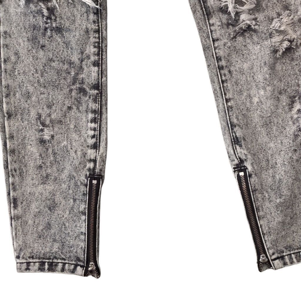 One Teaspoon One Teaspoon Black Acid Washed Trashed Freebies Jeans Sz 25 Size 25" / US 0 / IT 36 - 2 Thumbnail