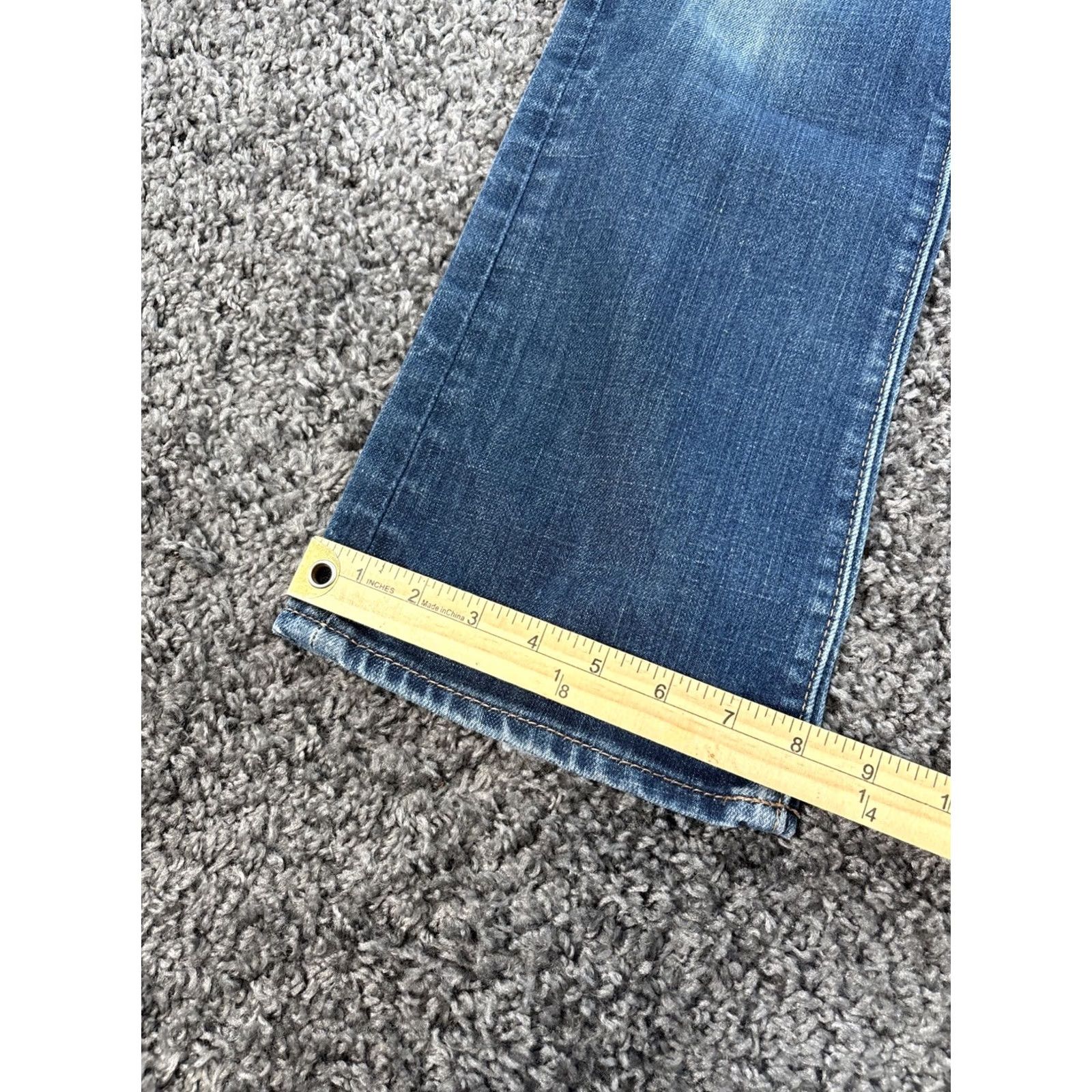 Old Navy VINTAGE Old Navy Jeans Womens 32x30 Medium Wash Low Rise Distressed Bootcut 90s Y2K Men/Women Size 24" / US 00 / IT 34 - 3 Thumbnail
