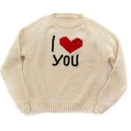 Japanese Brand I love ❤️ you knitted pullover Size US XXS / EU 40 - 2 Thumbnail