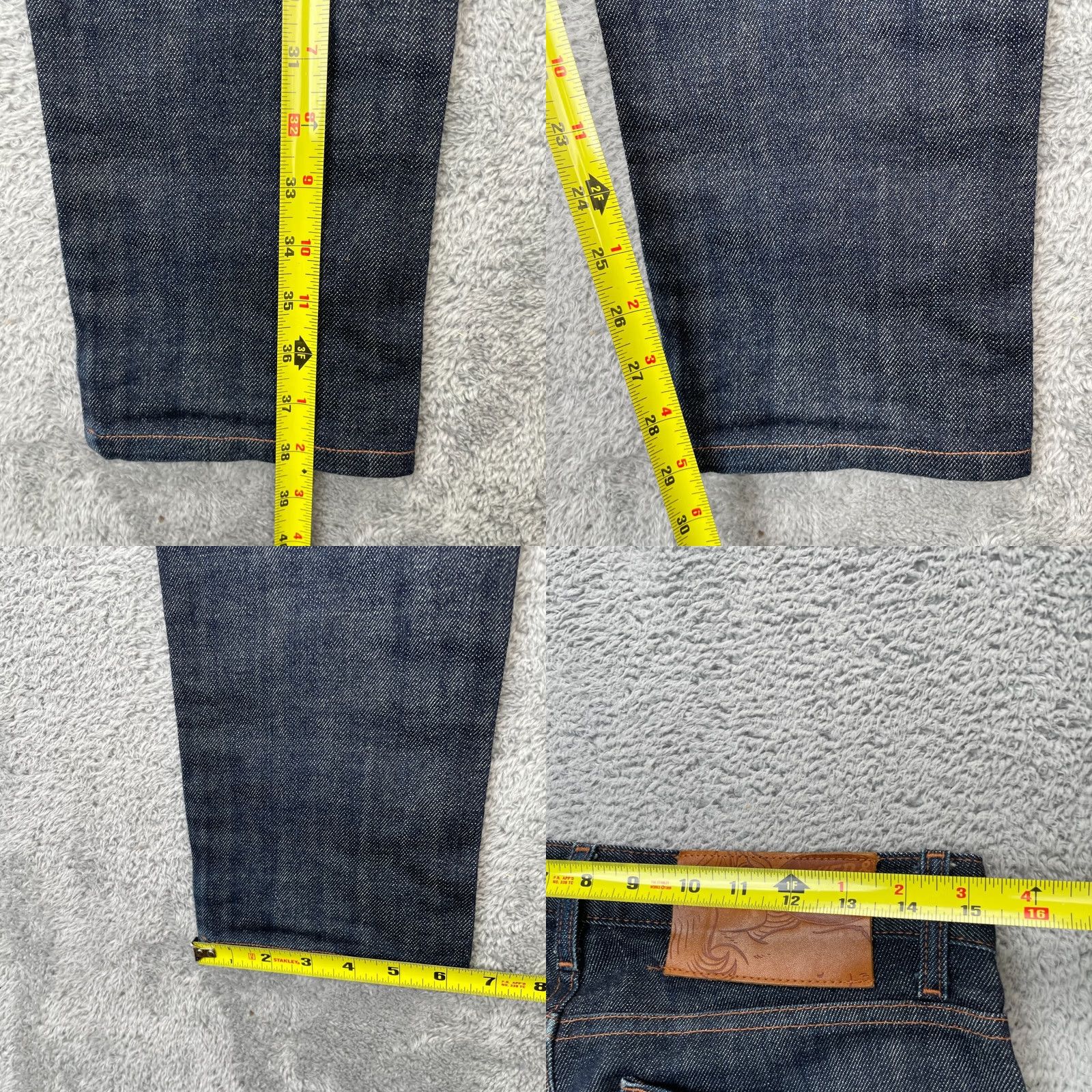 Vintage Naked & Famous Denim Jeans Mens 30x29 Blue Indigo Selvedge Skinny Denim Cotton Size US 30 / EU 46 - 8 Thumbnail