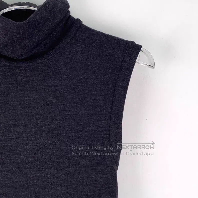 Brunello Cucinelli Brunello Cucinelli Black wool sleeveless high-neck dress Size S / US 4 / IT 40 - 3 Thumbnail