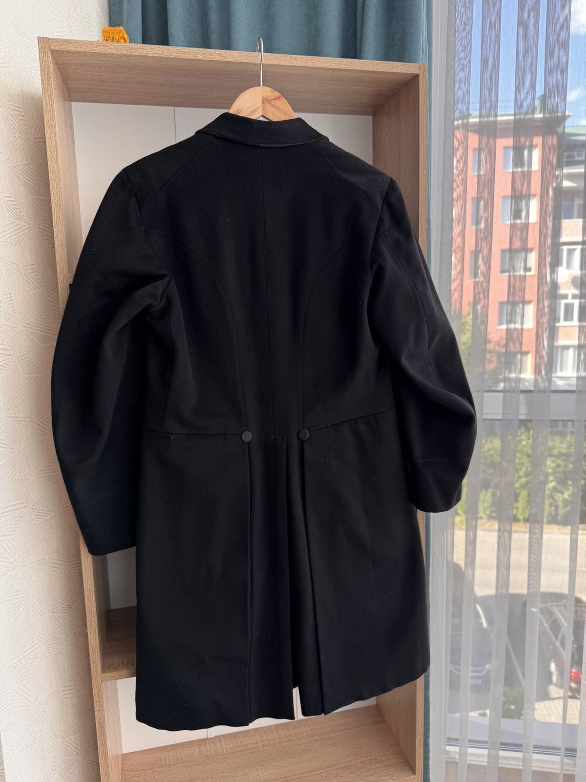 Vintage Vintage Black Frock Coat Elegance 50s Double-Breasted Jacket Size US M / EU 48-50 / 2 - 14 Thumbnail