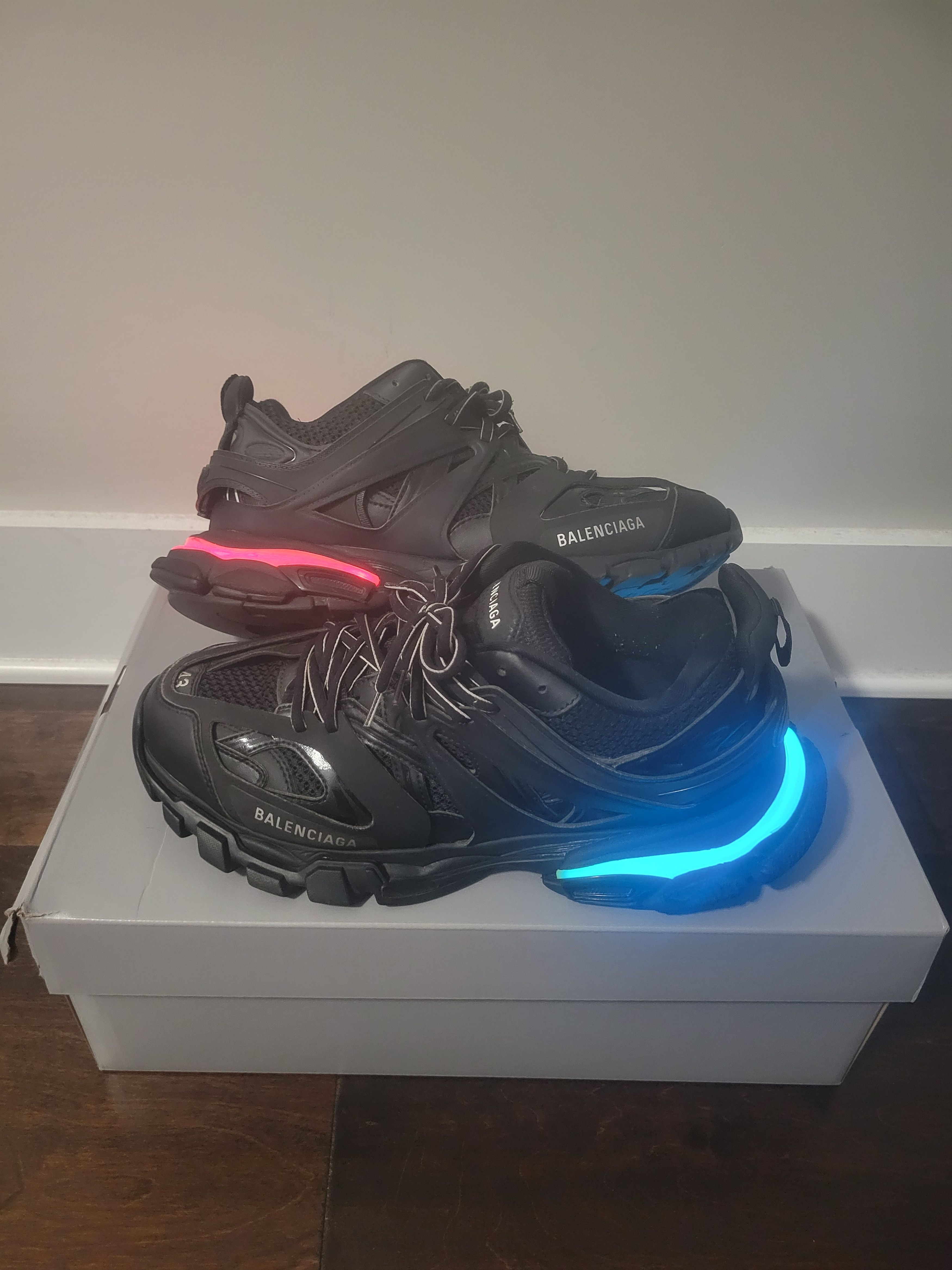Balenciaga Balenciaga Track LED Black Sneakers | Grailed