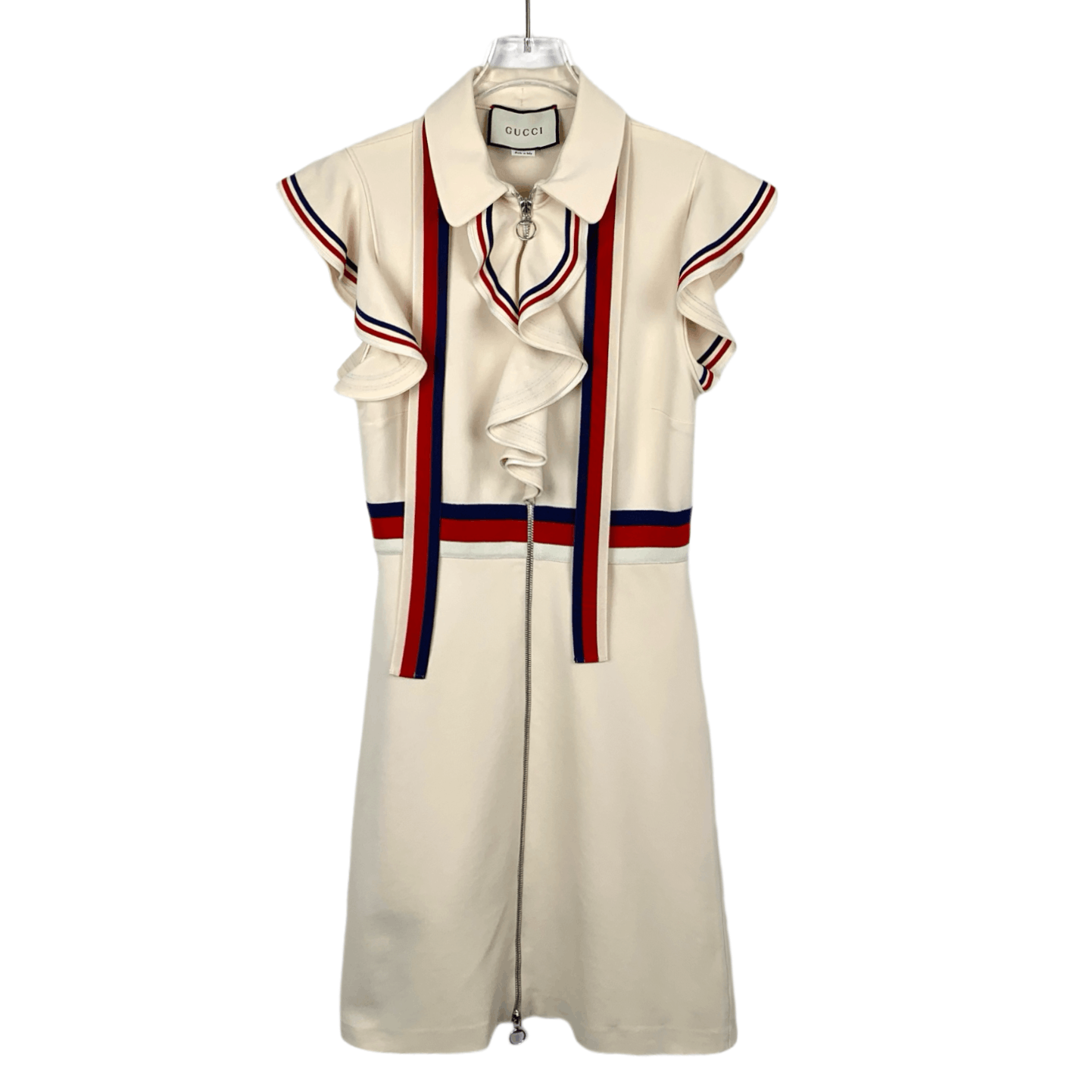 Gucci Gucci Beige Striped Dress Size M / US 6-8 / IT 42-44 - 3 Thumbnail