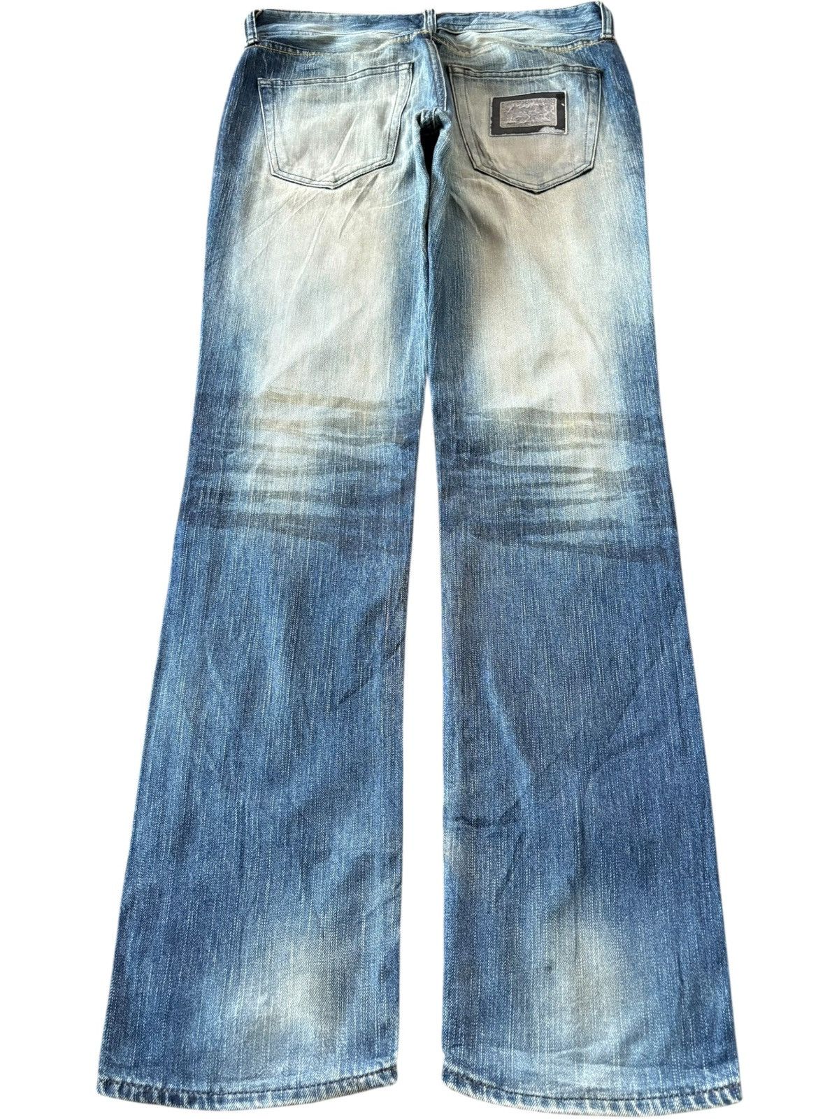 If Six Was Nine Vintage Murder Licence Punk Studded Mud Wash Distress Jeans Size 31" - 2 Thumbnail
