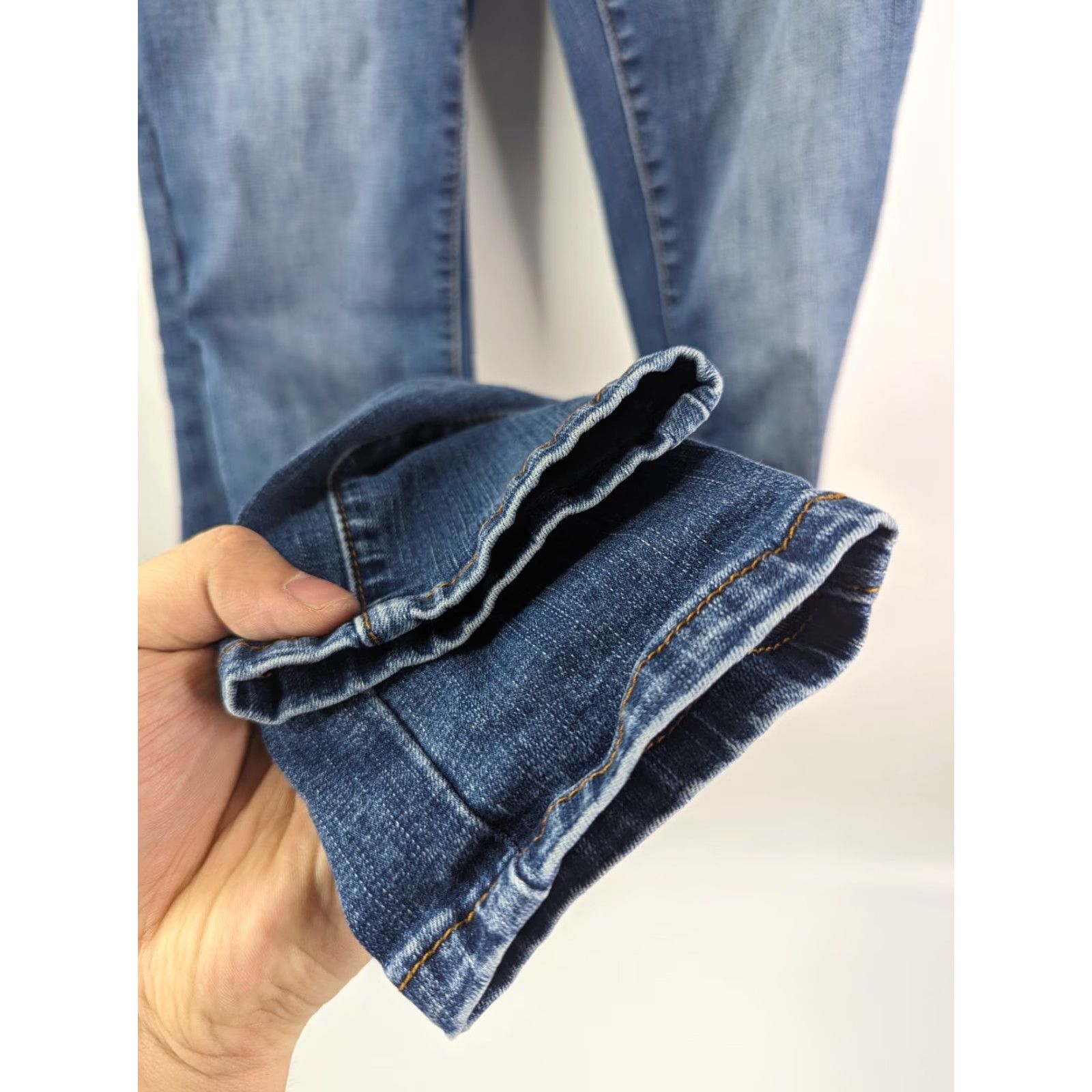 Vintage Kancan Jeans Skinny Stretch Blue Denim Size 7 Womens Medium Wash 7/27 KC11214M Size 28" / US 6 / IT 42 - 3 Thumbnail