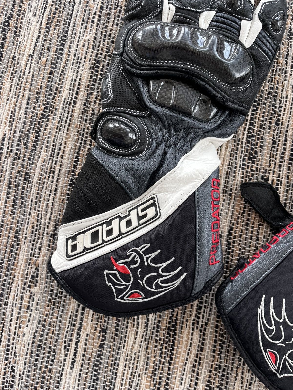 Other Vintage Spada Leather Motorcycle Gloves Carbon Inserts Y2K Size ONE SIZE - 8 Thumbnail