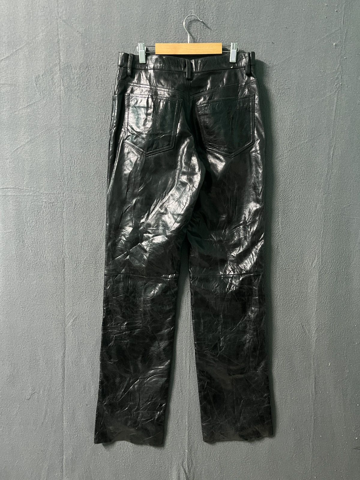 Japanese Brand Fifth Corner Cowhide Leather Pants Size US 30 / EU 46 - 2 Thumbnail