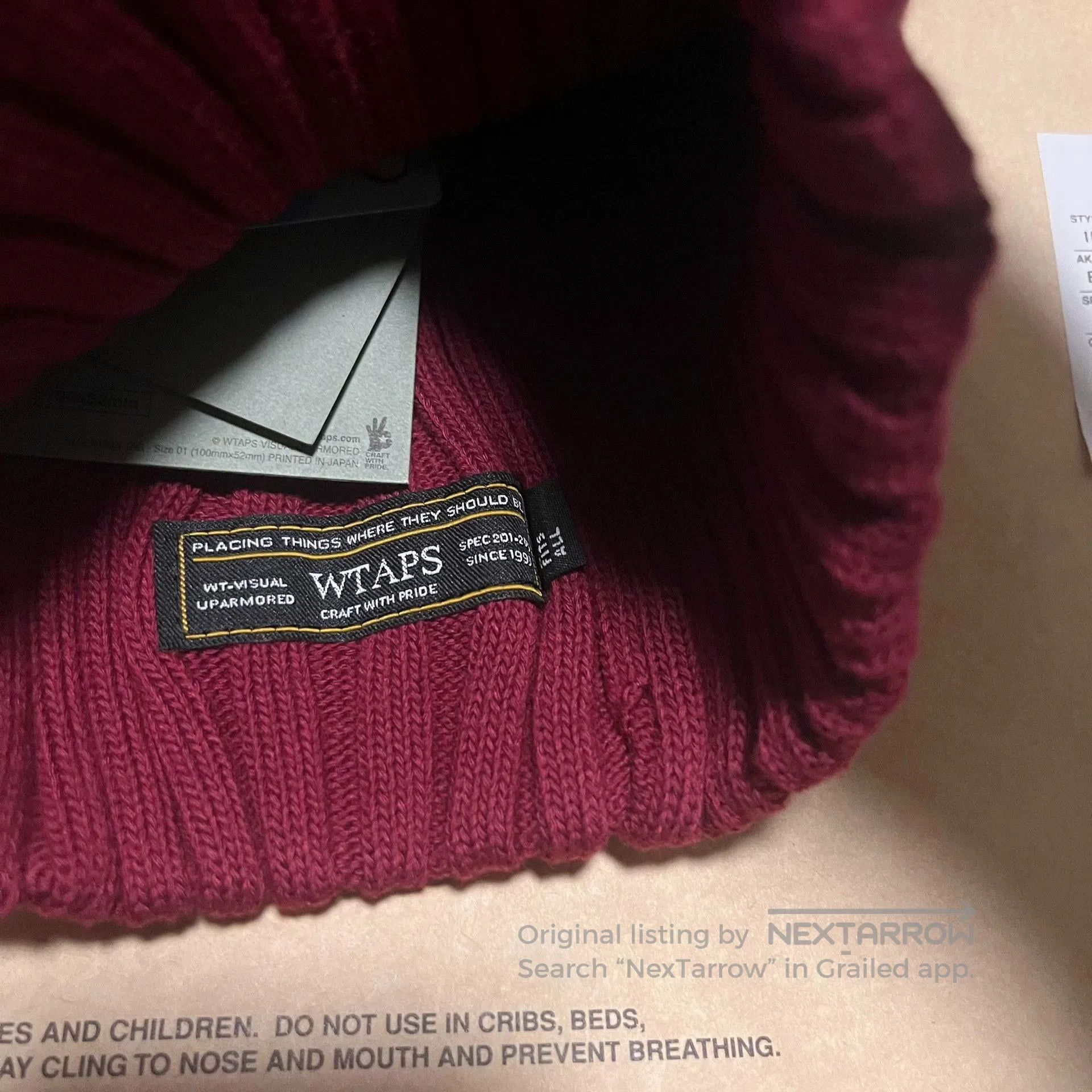 Wtaps WTAPS 2015 Burgundy Beanie New. Size ONE SIZE - 3 Thumbnail
