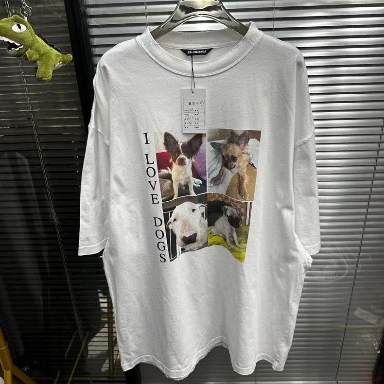 Balenciaga Balenciaga Distressed Four Dogs Short Sleeve M Size US M / EU 48-50 / 2 - 1 Thumbnail