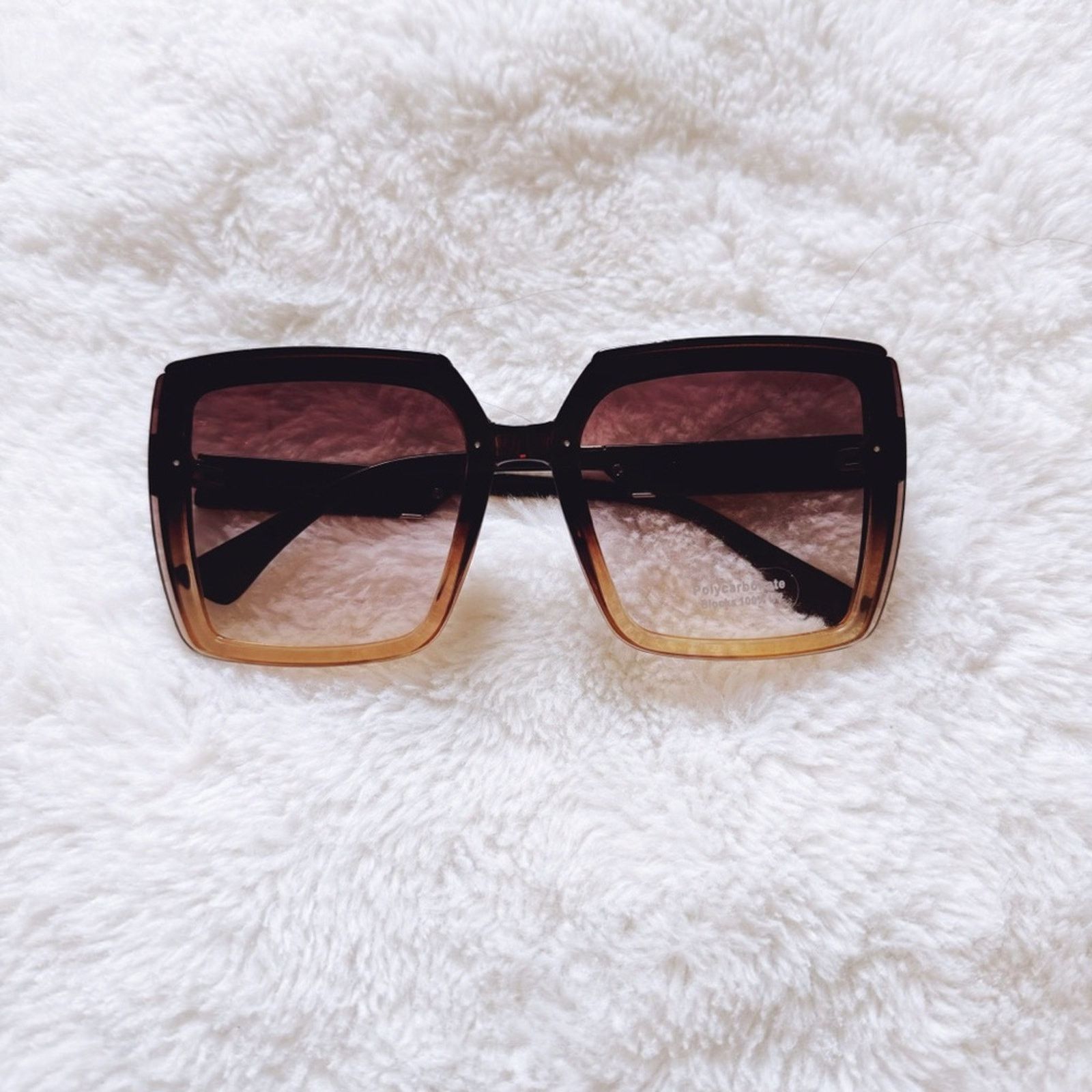 Other Gloria Brown Square Oversized Sunglasses Size ONE SIZE - 2 Thumbnail